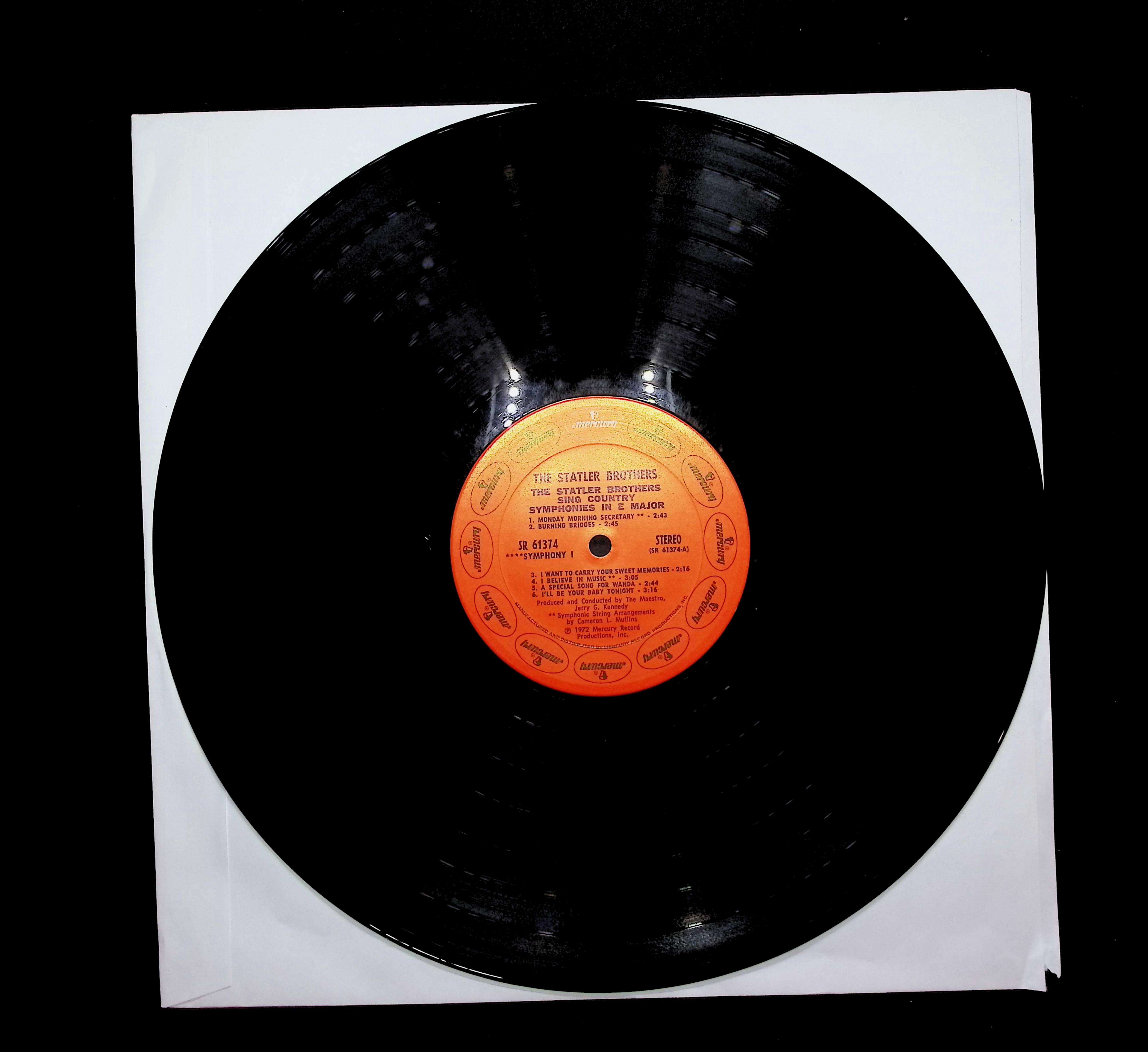 The Statler Brothers Sing Country Symphonies In E Major 12" LP 1972 SR-61374 Folk, World, & Country — image 3