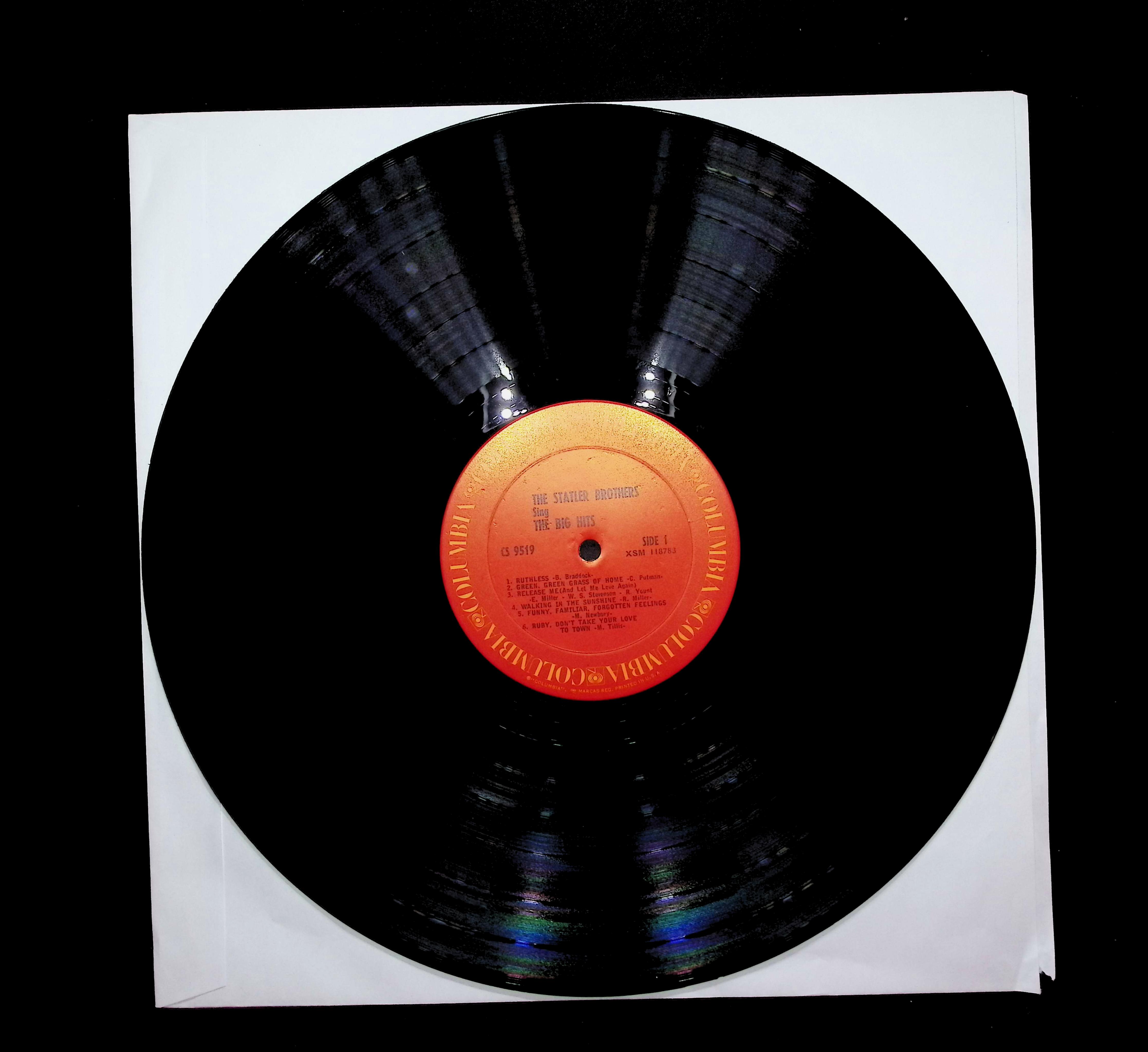 The Statler Brothers The Statler Brothers Sing The Big Hits 12" LP 1967 CS 9519 Folk, World, & Country — image 3