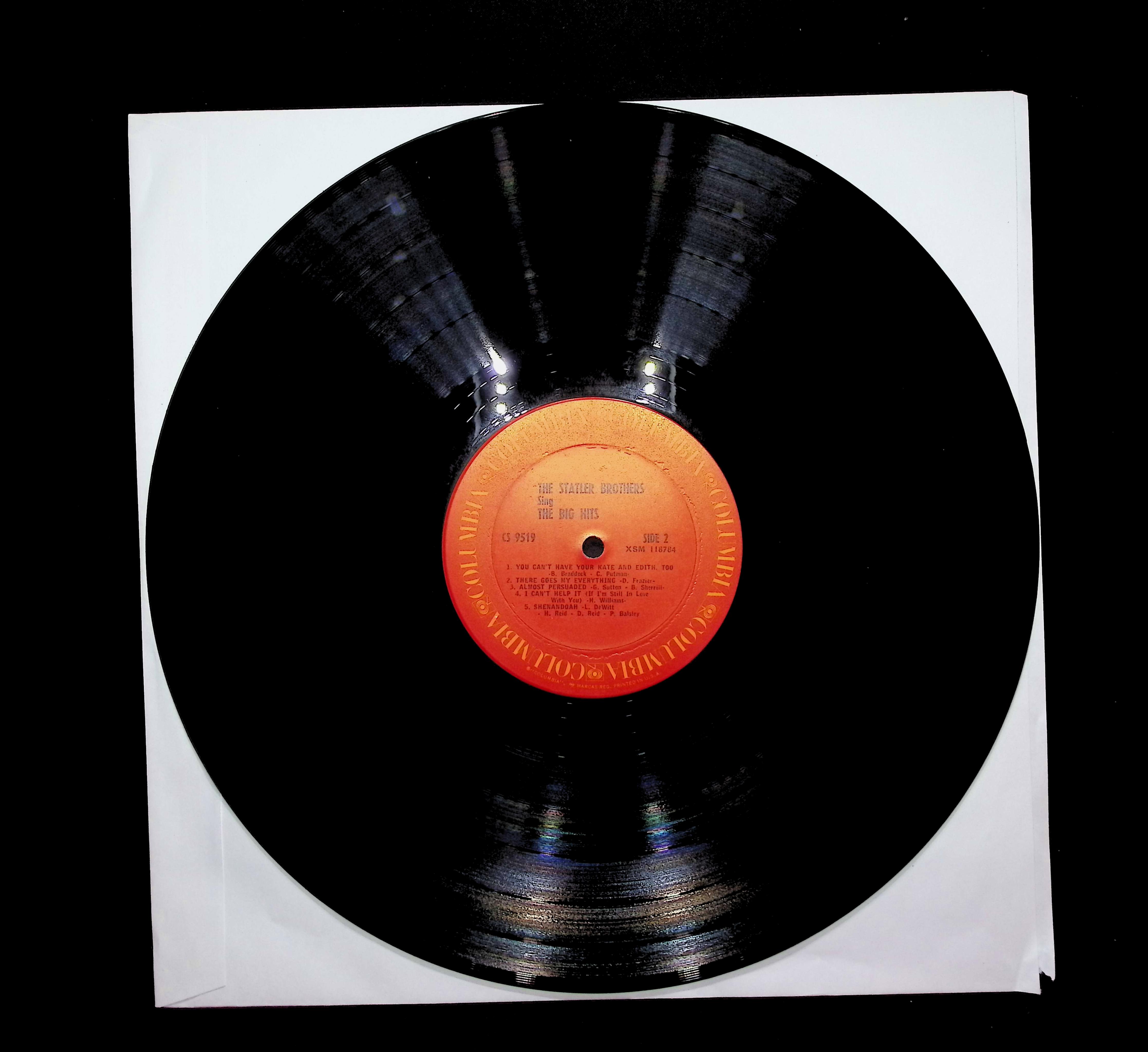 The Statler Brothers The Statler Brothers Sing The Big Hits 12" LP 1967 CS 9519 Folk, World, & Country — image 5