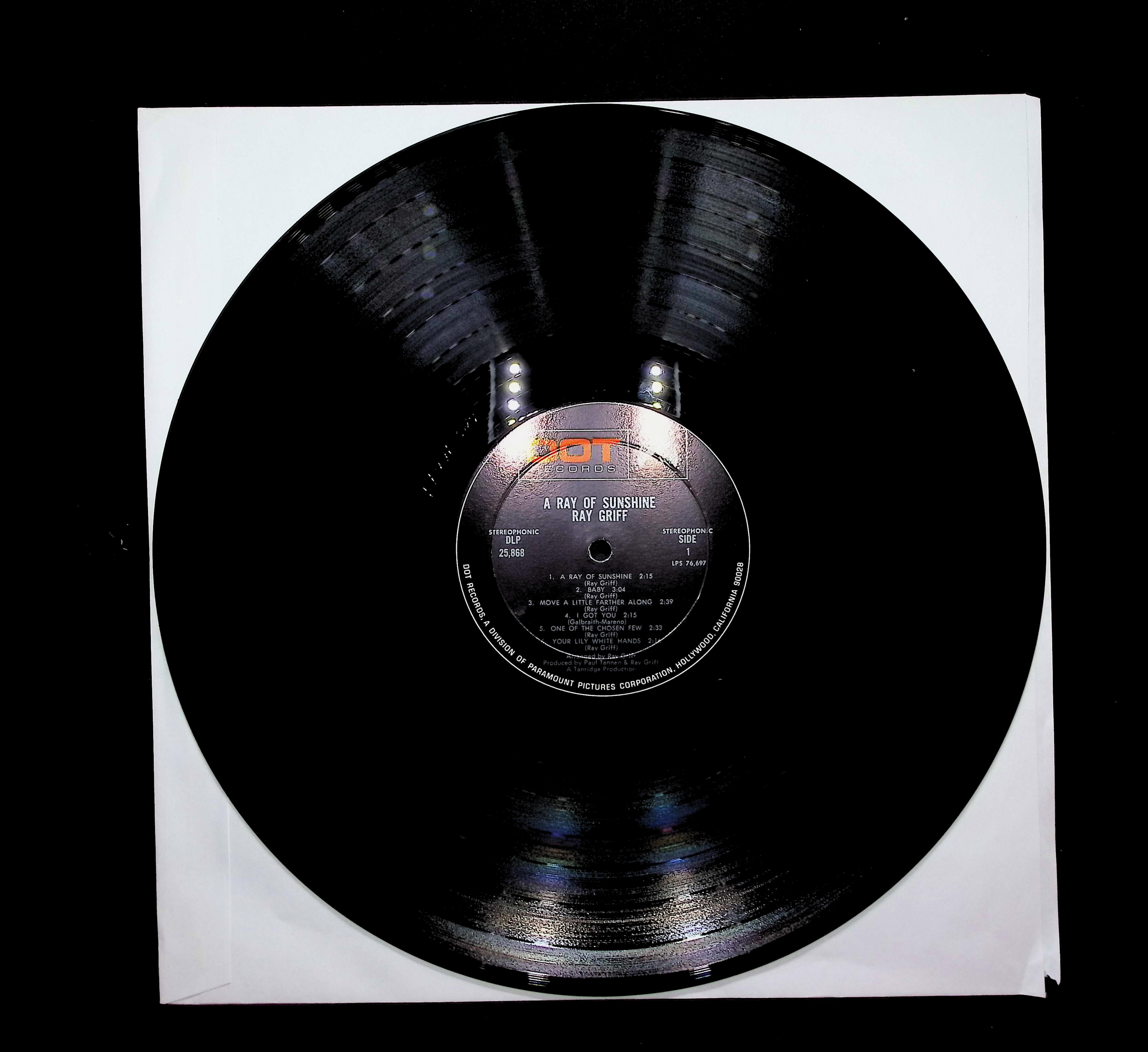 Ray Griff A Ray Of Sunshine 12" LP 0 Dot Records Folk, World, & Country — image 3