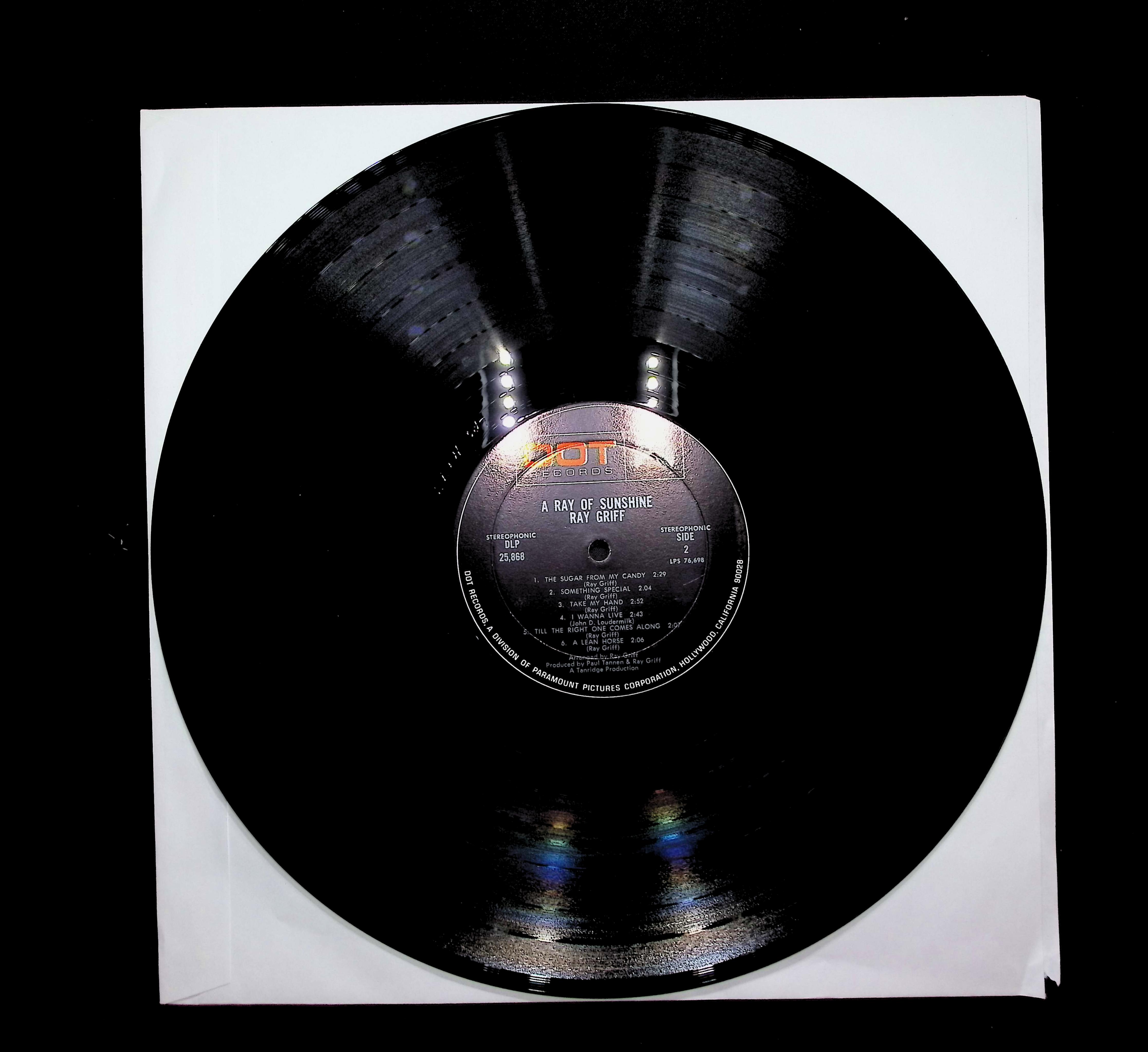 Ray Griff A Ray Of Sunshine 12" LP 0 Dot Records Folk, World, & Country — image 5