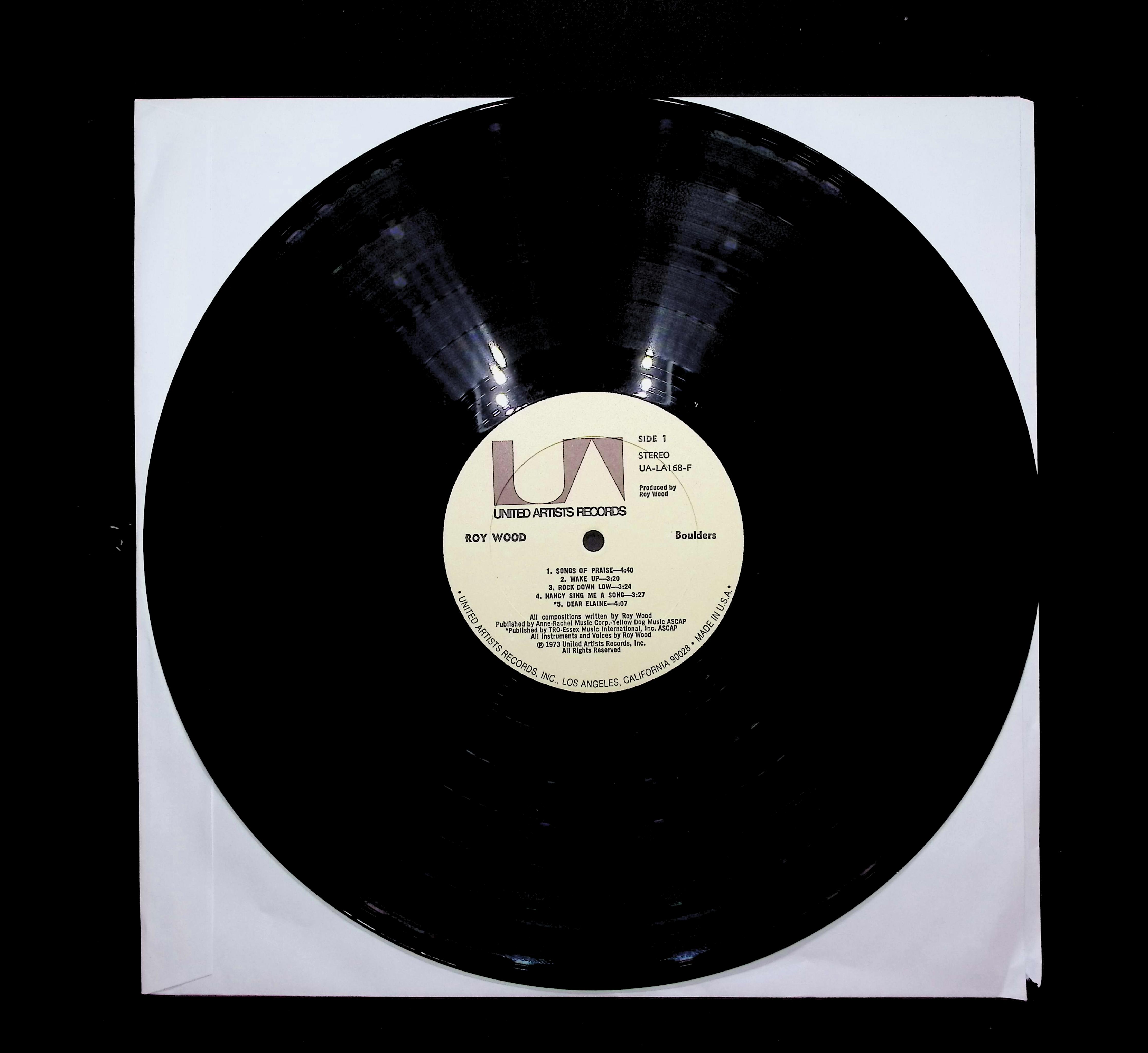 Roy Wood Boulders 12" LP 1973 UA-LA168-F Rock — image 3