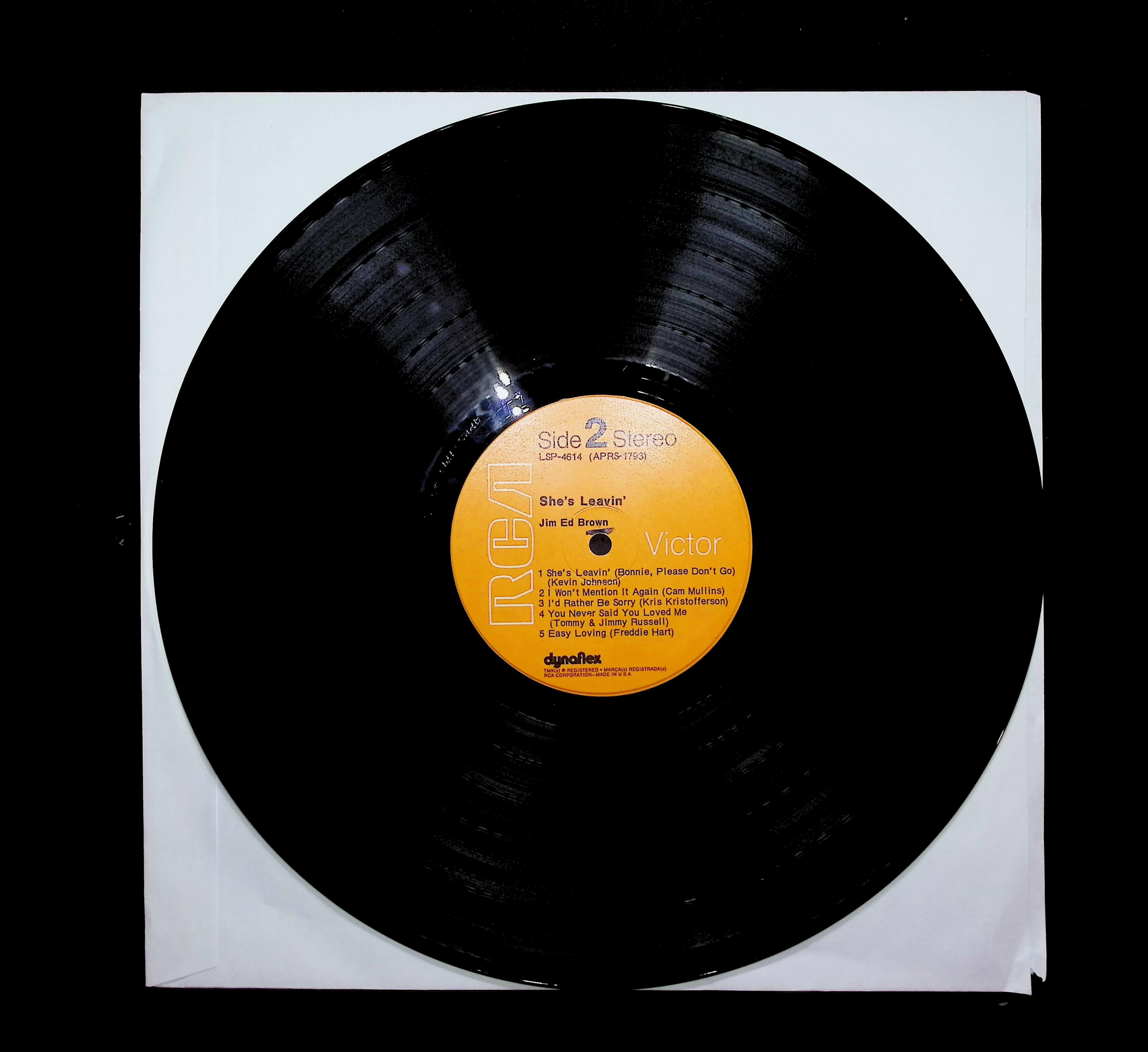 Jim Ed Brown She's Leavin' 12" LP 1971 LSP-4614 Folk, World, & Country — image 3