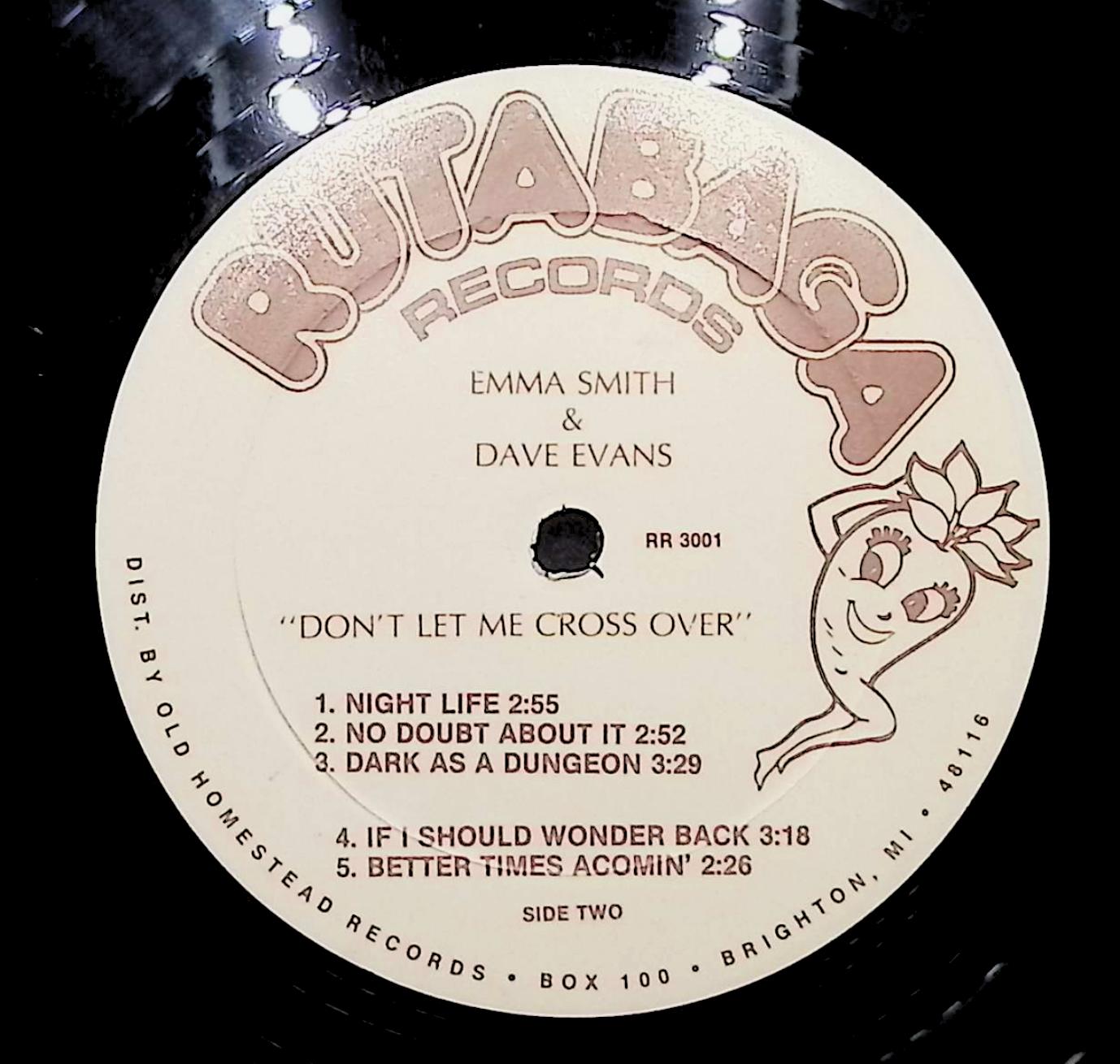 Emma Smith -Don't Let Me Cross Over 1984 LP RR-3001 	Folk, World, & Country — image 2