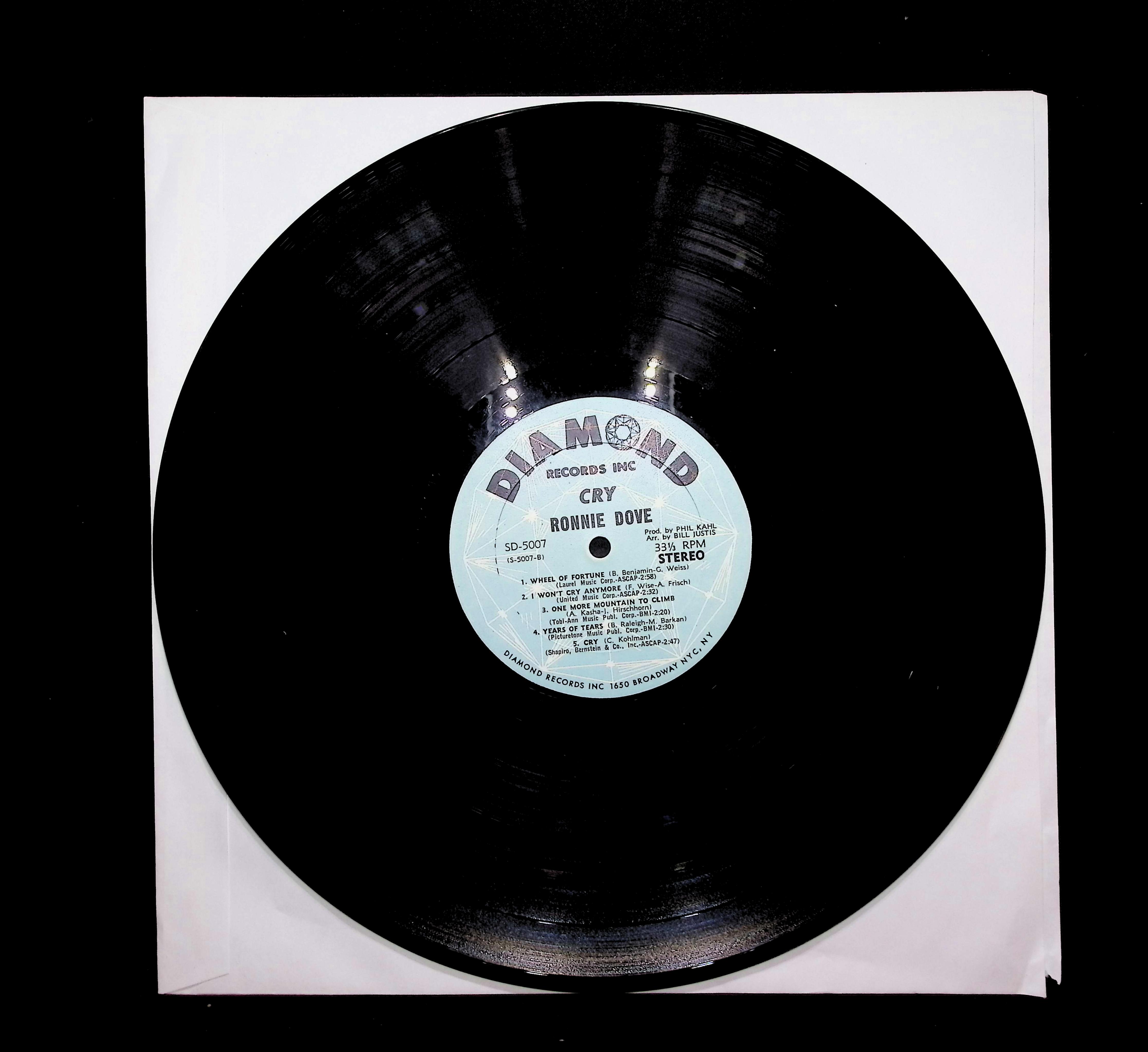 Ronnie Dove Cry 1967 LP SD-5007 Folk, World, & Country — image 3