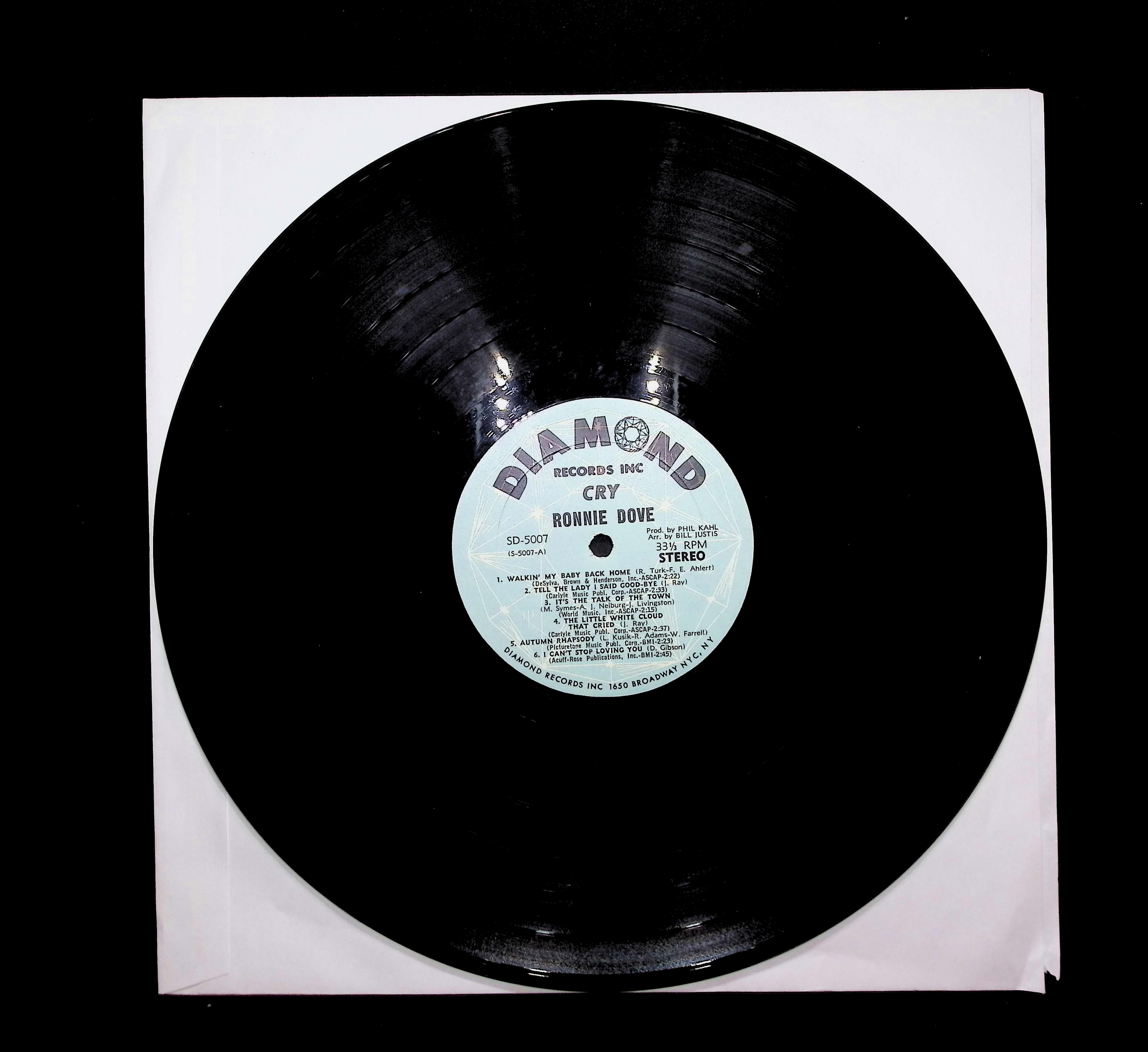 Ronnie Dove Cry 1967 LP SD-5007 Folk, World, & Country — image 5