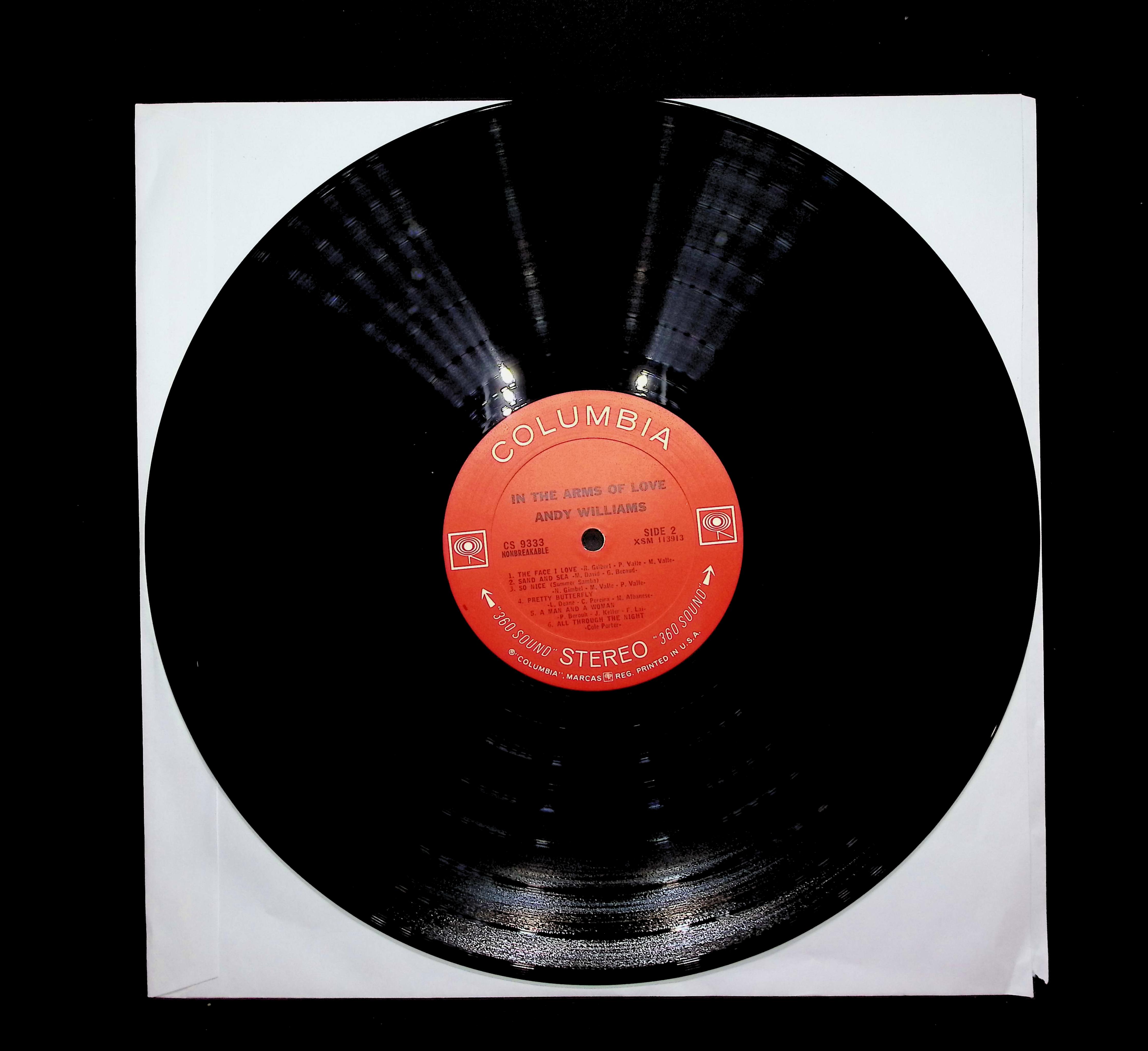 Andy Williams In The Arms Of Love 1966 LP CS 9333 	Jazz, Pop — image 3