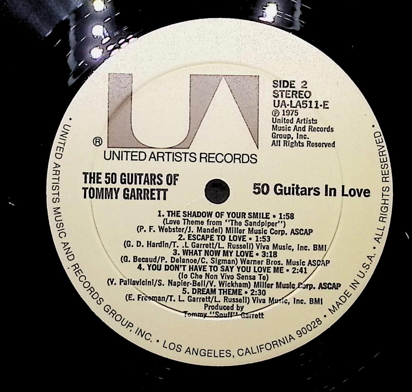 The 50 Guitars Of Tommy Garrett 1975 LP Folk, World, & Country  — image 2