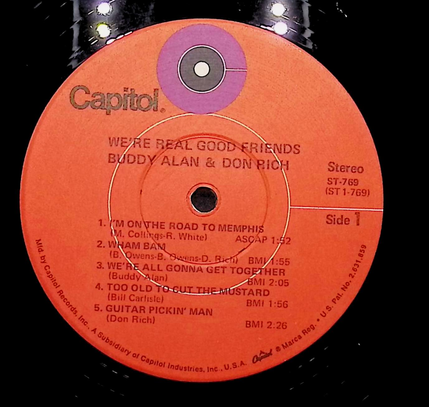 Buddy Alan & Don Rich-We're Real Good Friends-1971 LP Folk, World, & Country  — image 2