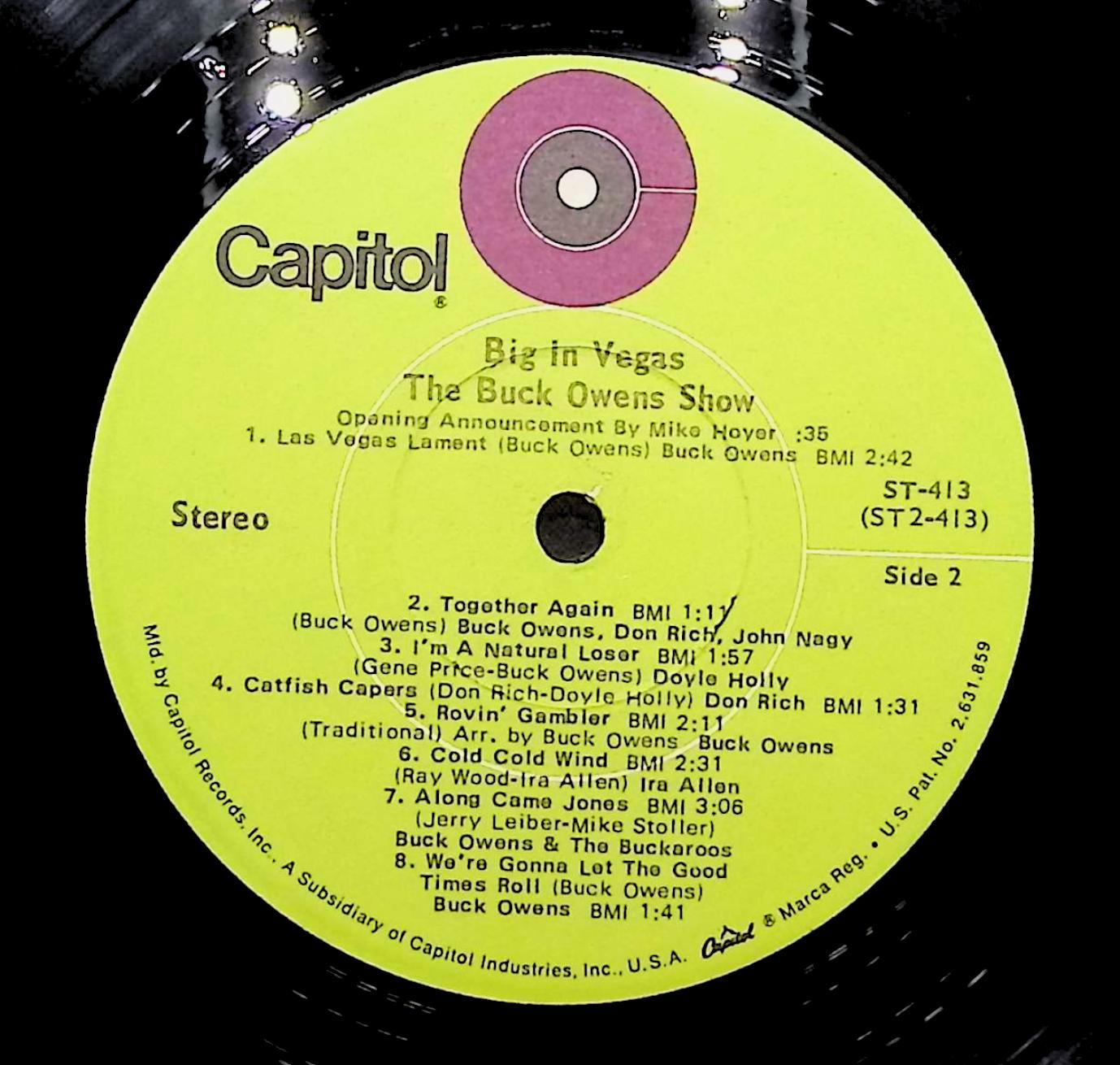 The Buck Owens Show Big In Vegas LP ST-413 Folk, World, &Country  — image 2