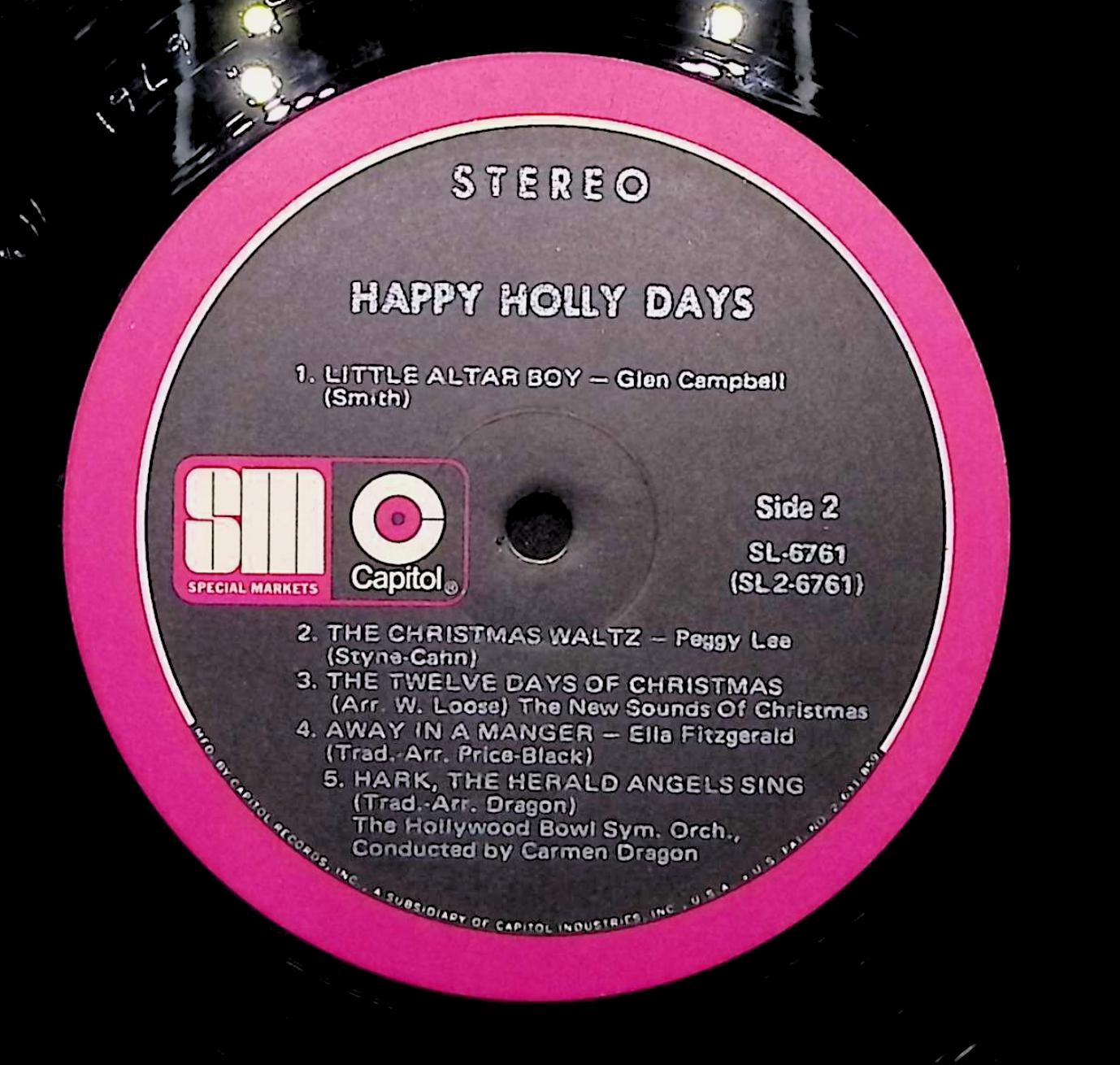 Various Artists Happy Holly Days Album 3 LP SL-6761 Pop  — image 2
