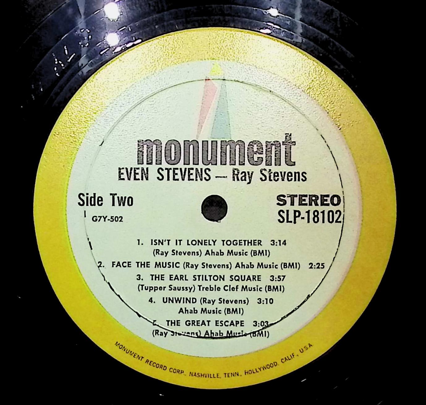 Ray Stevens Even Stevens 1968 LP SLP18102 Rock, Pop, Folk, World, & Country  — image 2
