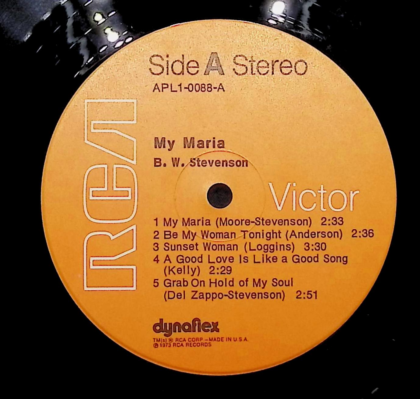 B.W. Stevenson My Maria 1973 LP APL1-0088 Rock — image 4