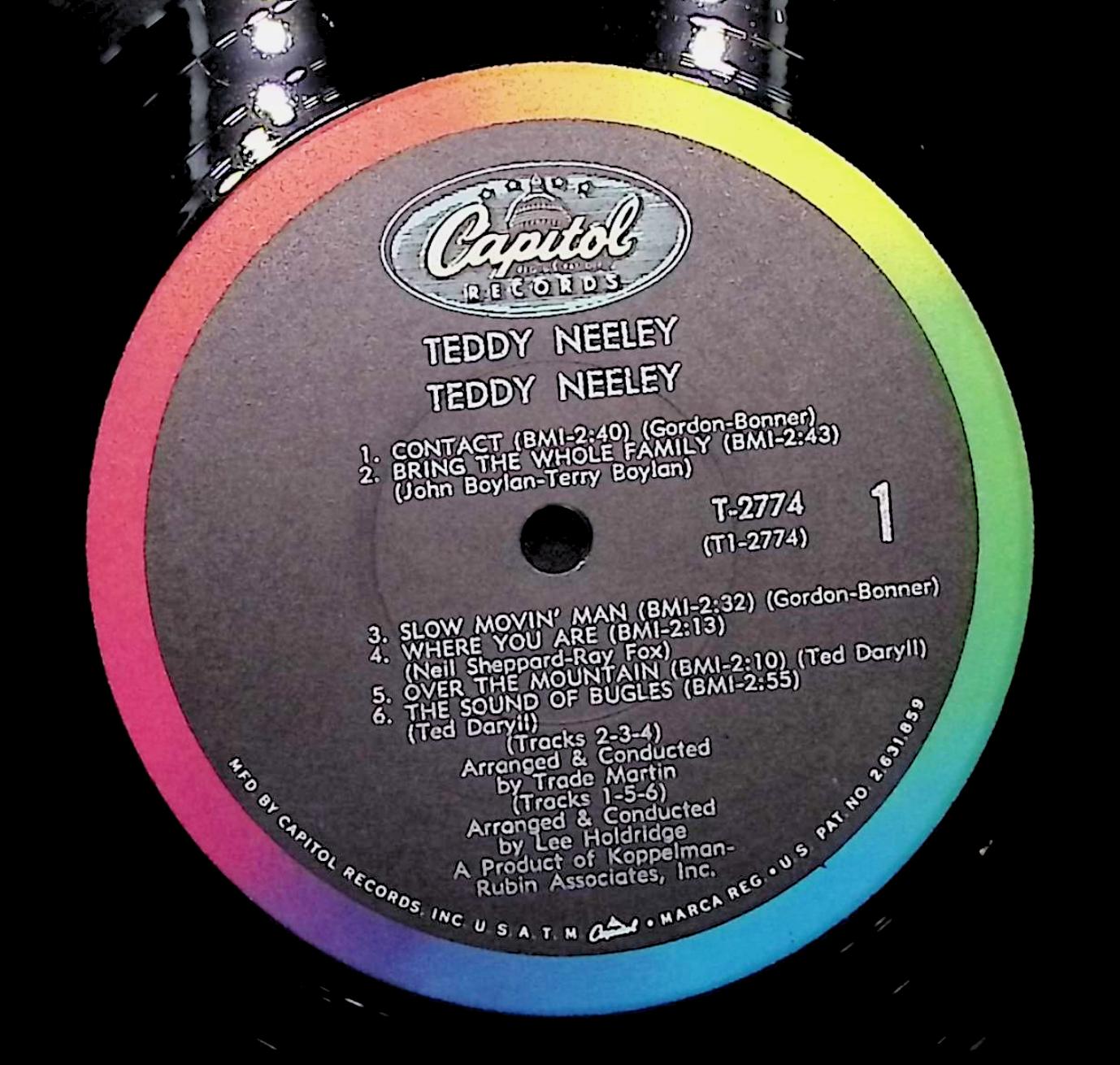 Various Artists Teddy Neeley 1966 LP T 2774 Rock, Funk / Soul, Pop  — image 2