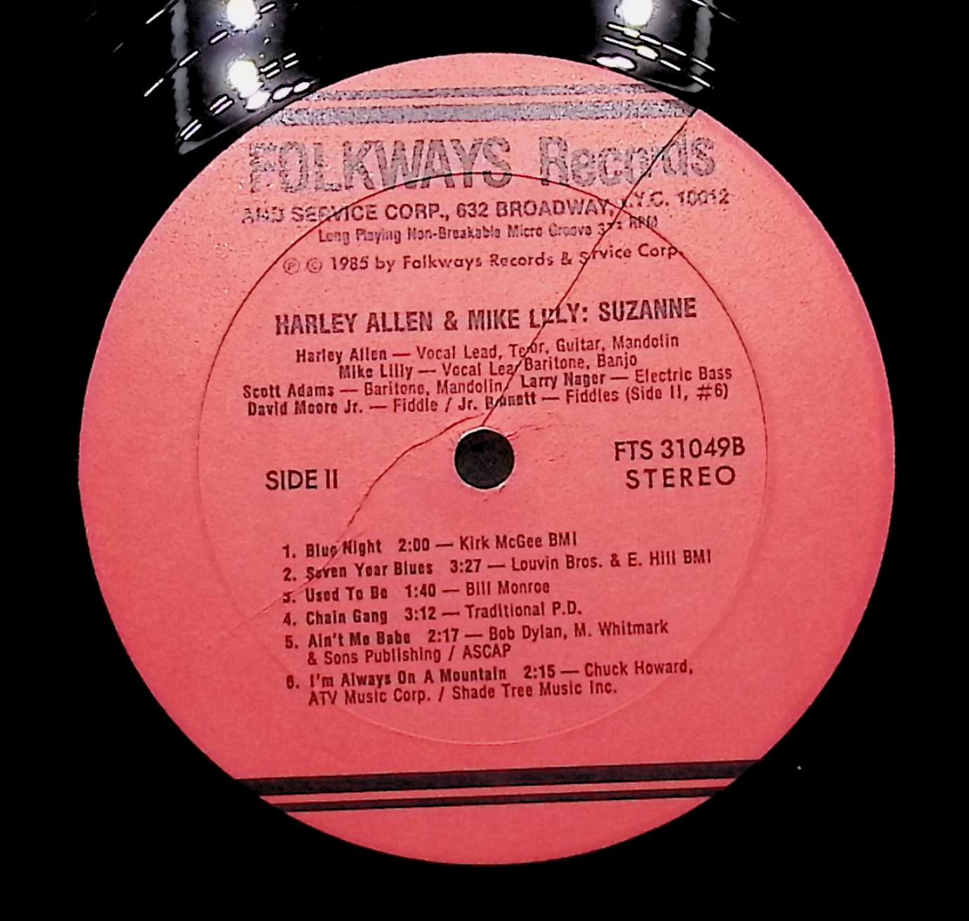 Harley Allen & Mike Lilly Harley Allen & Mike Lilly Suzanne 1985 LP FTS 31049 Fo — image 2