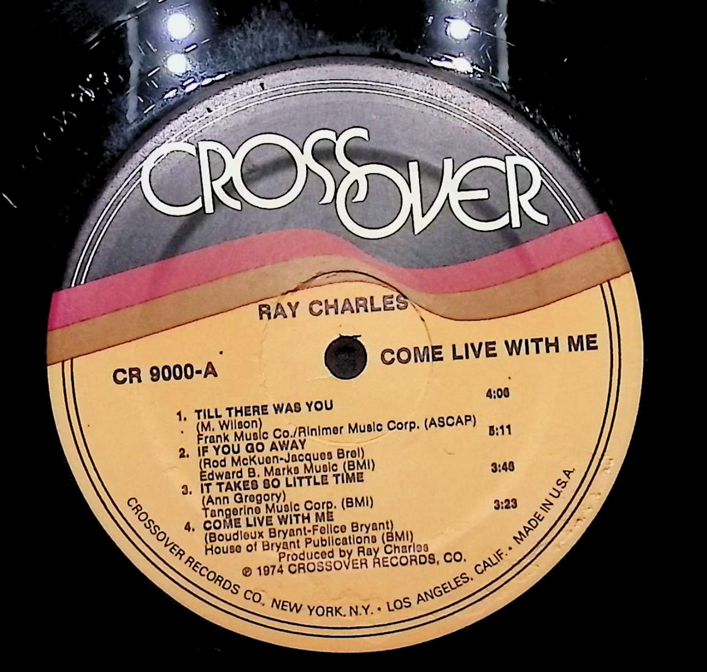  Ray Charles Come Live With Me 1974 LP CR 9000 Jazz — image 2
