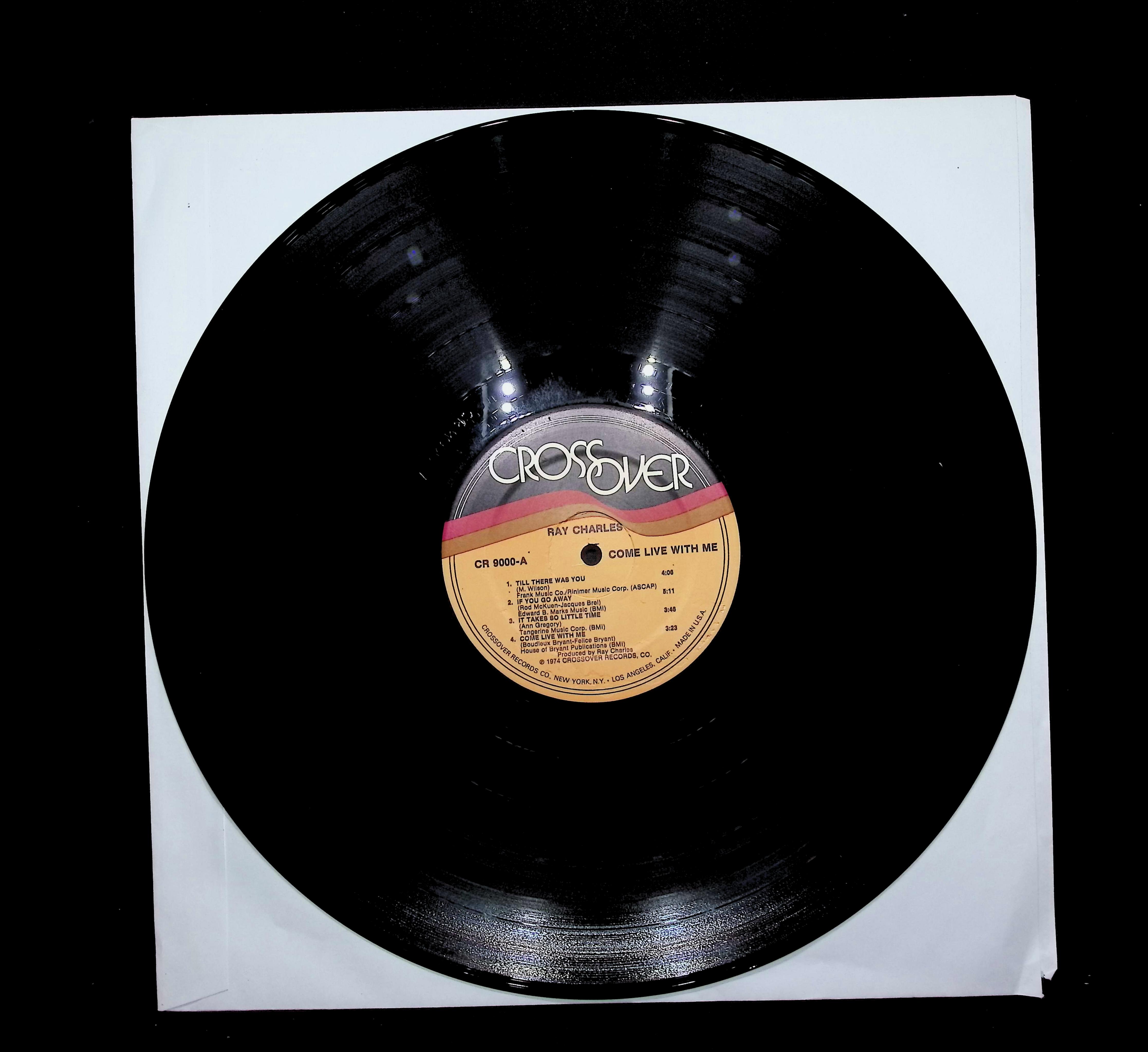  Ray Charles Come Live With Me 1974 LP CR 9000 Jazz — image 3