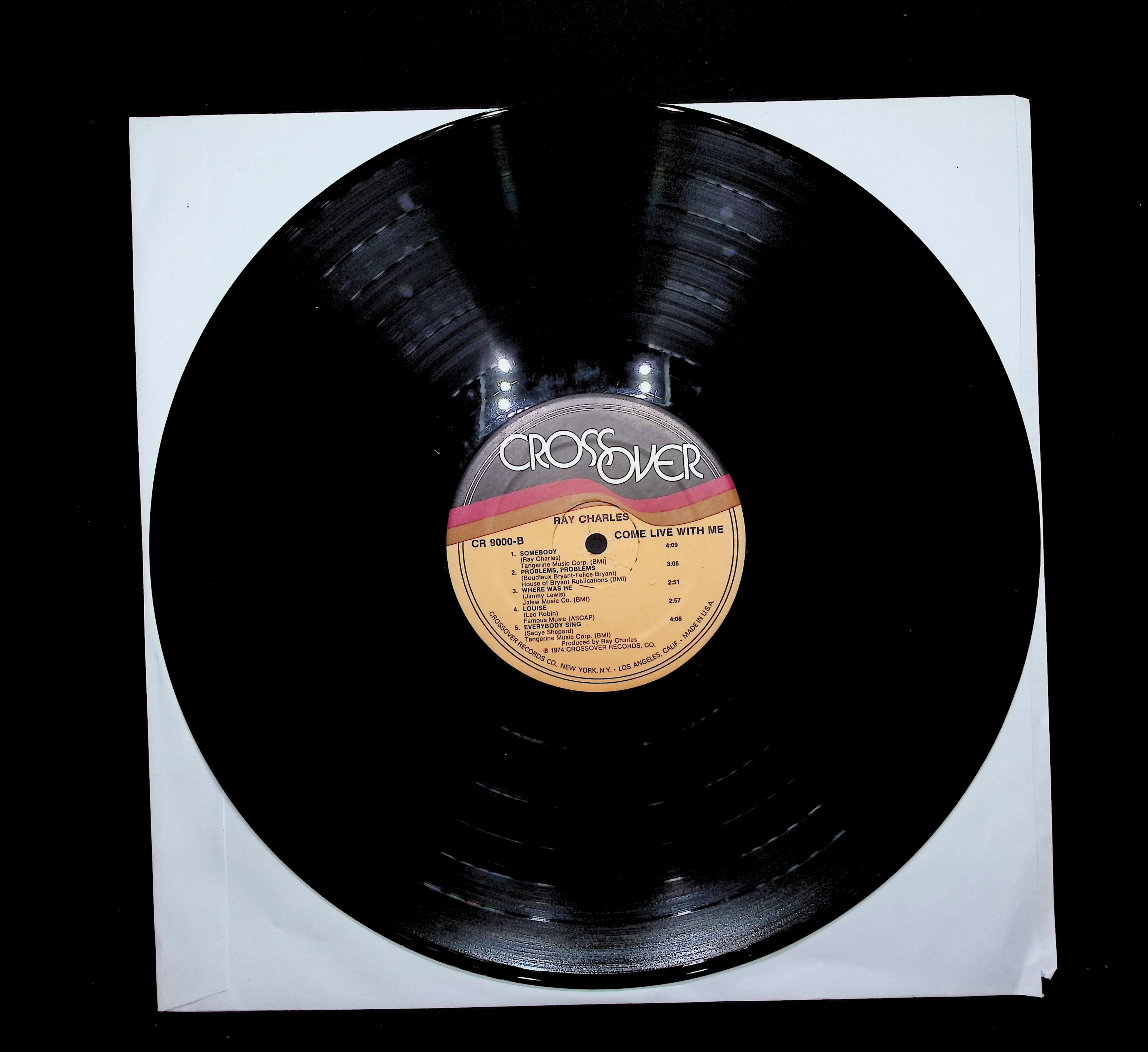  Ray Charles Come Live With Me 1974 LP CR 9000 Jazz — image 5