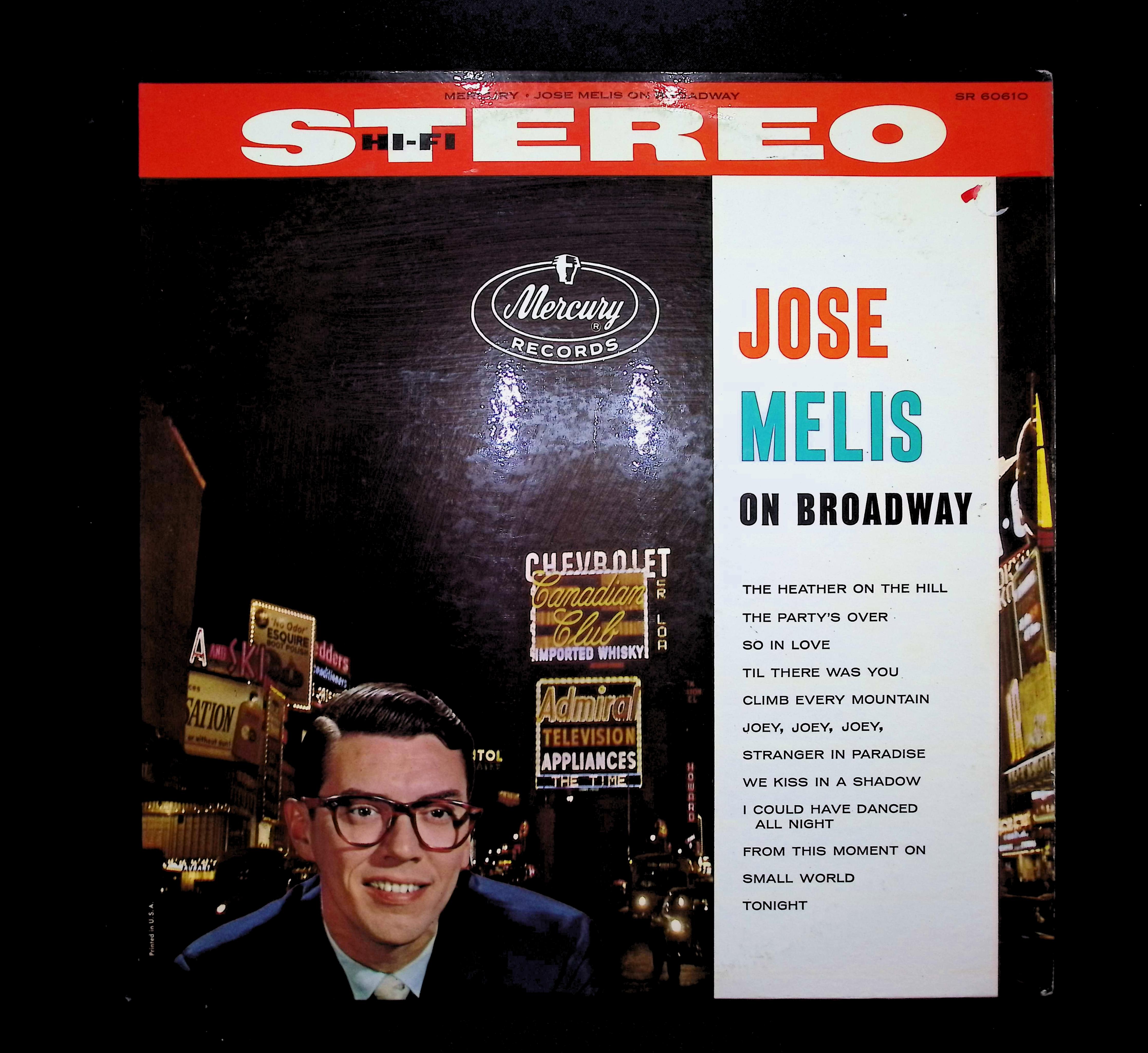 Jose Melis On Broadway 1961 LP SR 60610 Jazz