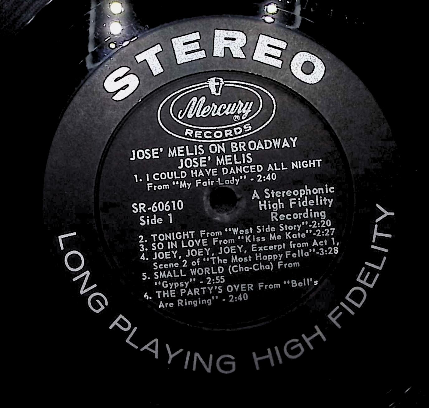 Jose Melis On Broadway 1961 LP SR 60610 Jazz — image 2