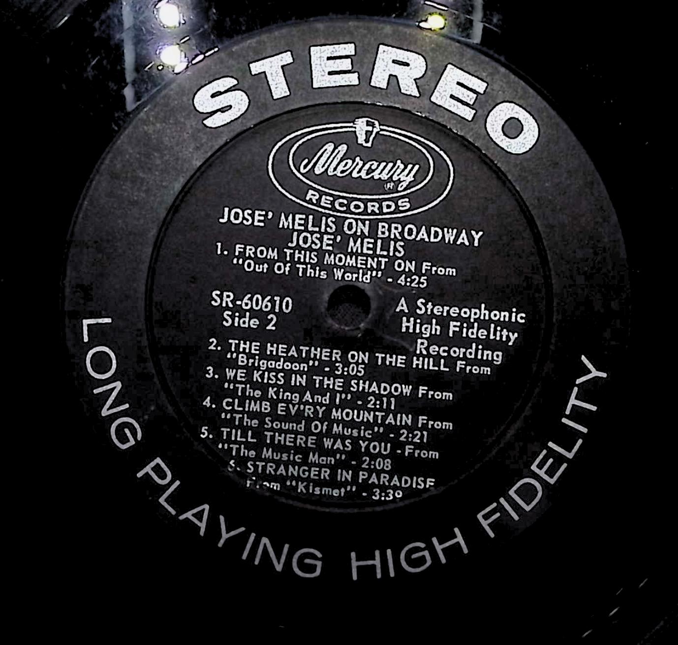 Jose Melis On Broadway 1961 LP SR 60610 Jazz — image 4