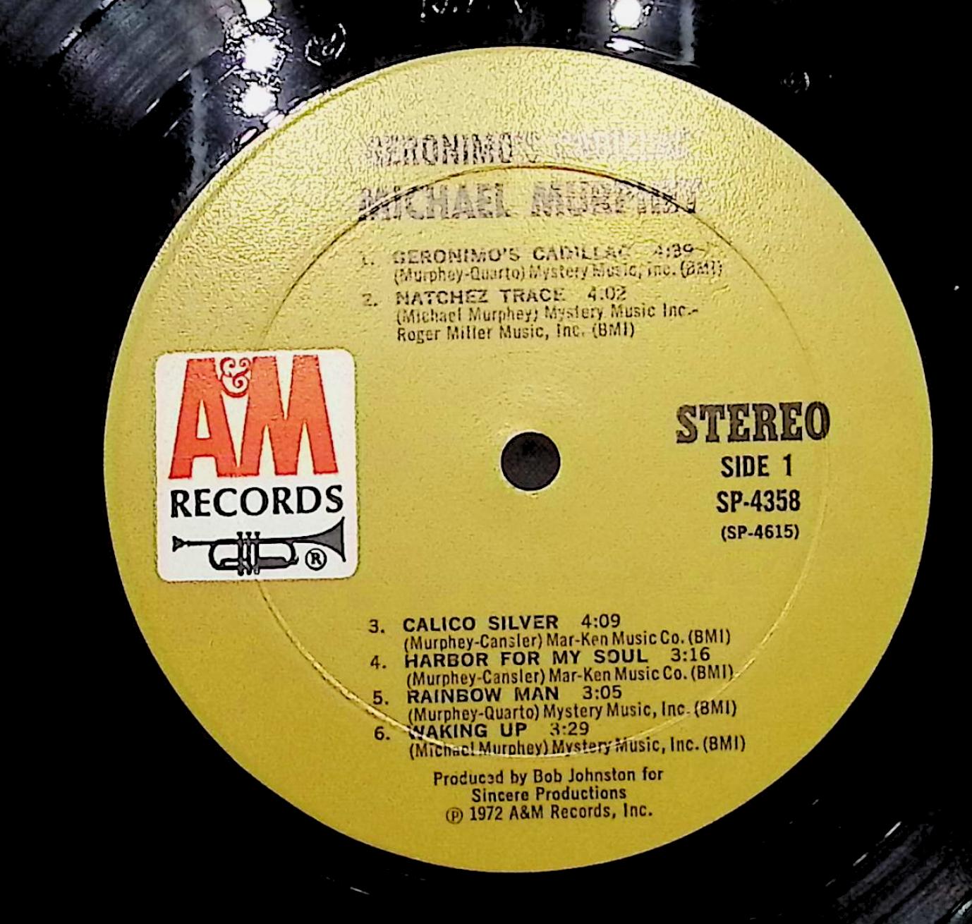 Michael Martin Murphey Geronimo's Cadillac 1972 LP Rock, Folk, World, & Country — image 2