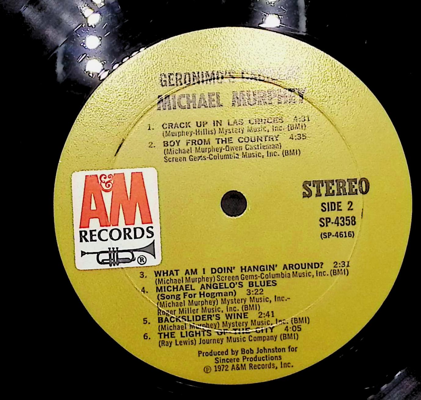 Michael Martin Murphey Geronimo's Cadillac 1972 LP Rock, Folk, World, & Country — image 4