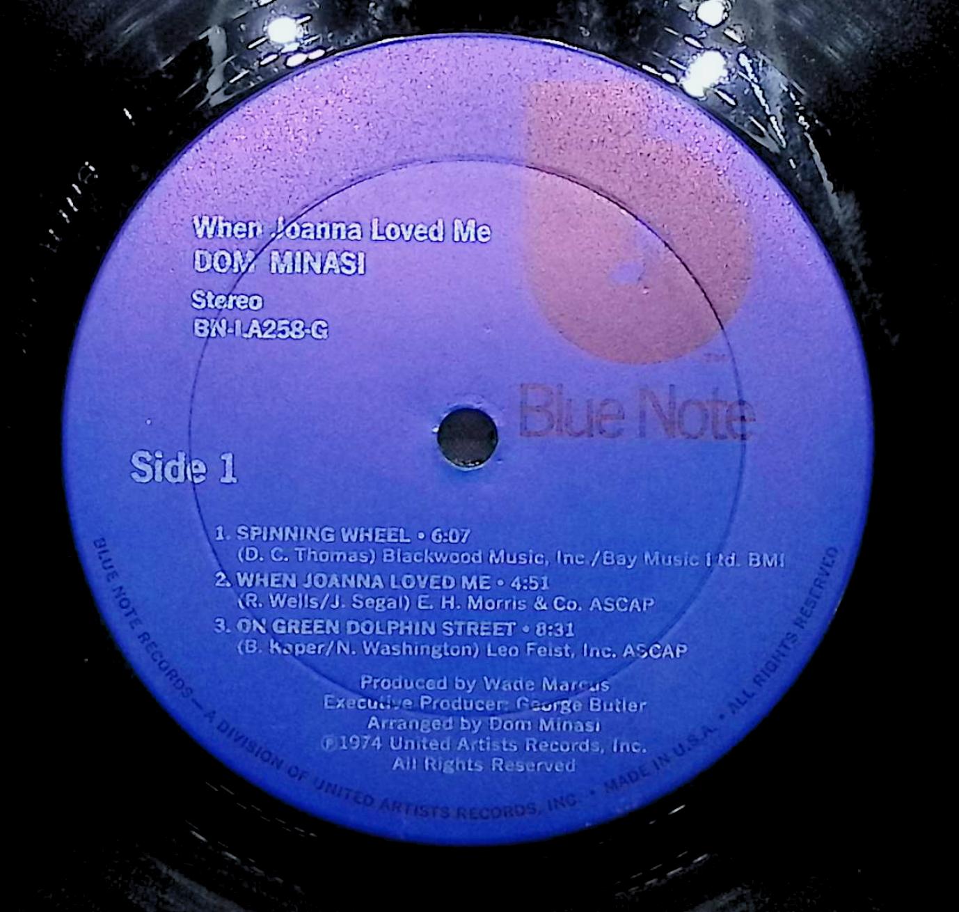 Dom Minasi When Joanna Loved Me 12" LP 1974 BN-LA258-G Jazz — image 4