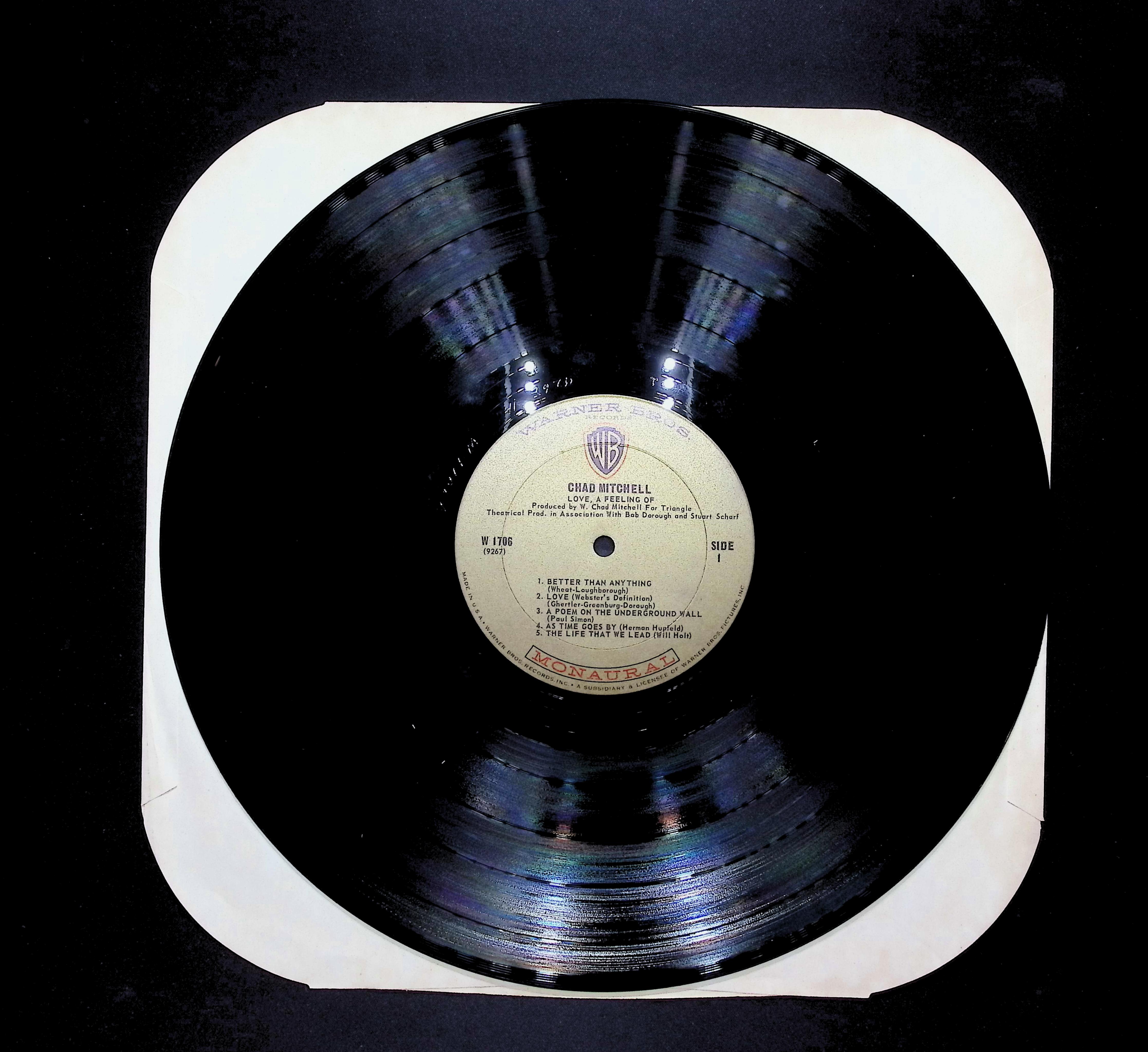 Chad Mitchell (2) Love, A Feeling Of 12" LP 1967 W 1706 Folk, World, & Country — image 5