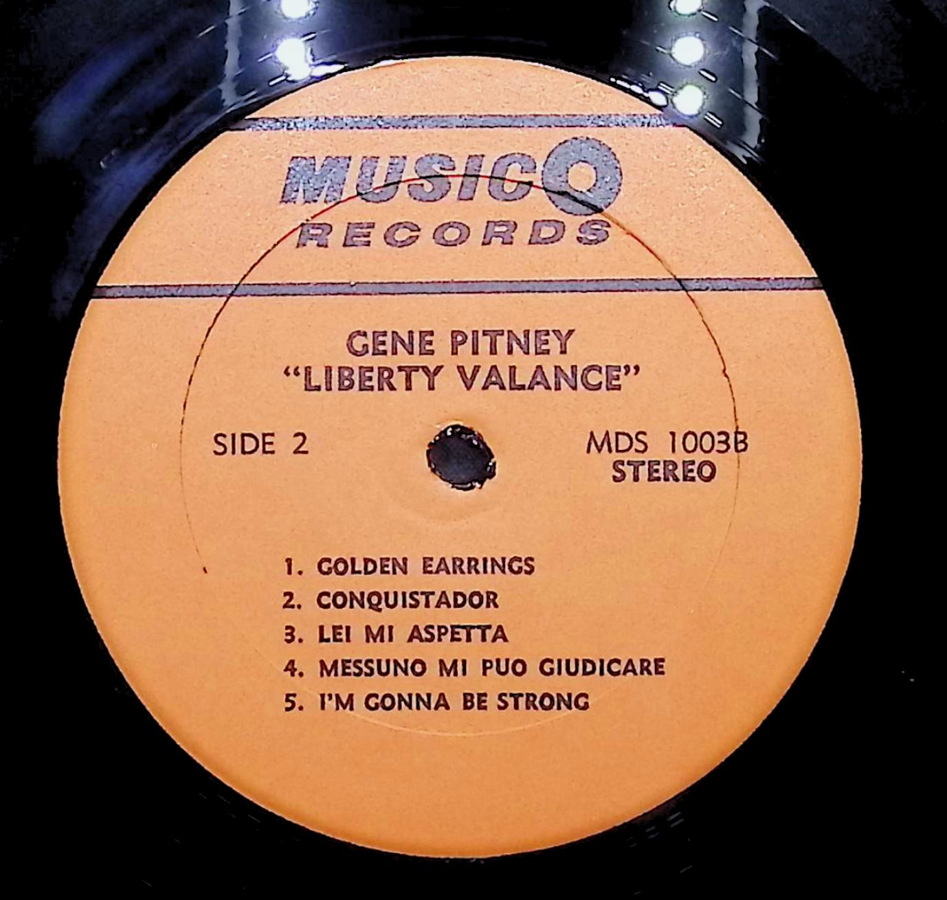 Gene Pitney Liberty Valance 12" LP 1969 MDS 1003 Rock — image 4