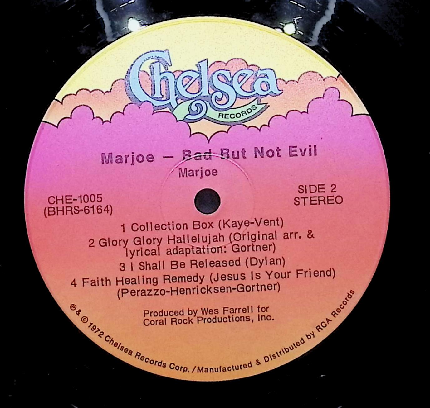 Marjoe Gortner Bad But Not Evil 12" LP 1973 CHE-1005 Rock — image 2