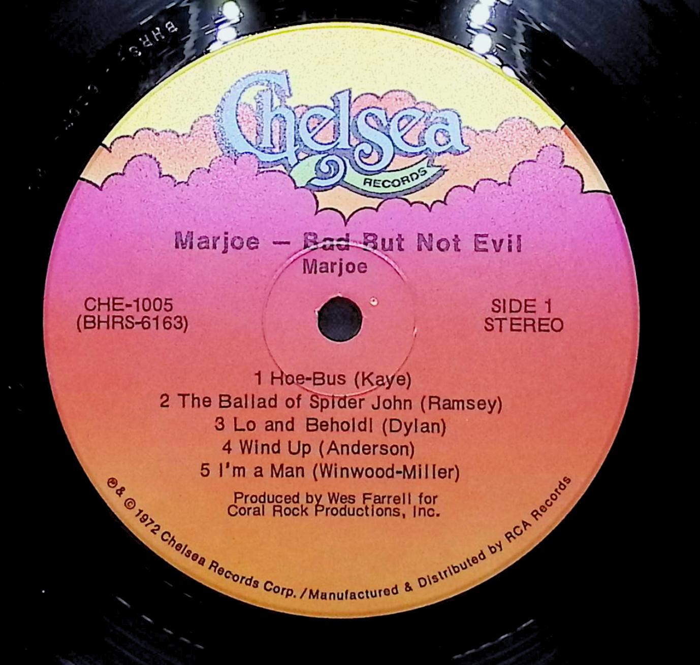Marjoe Gortner Bad But Not Evil 12" LP 1973 CHE-1005 Rock — image 4