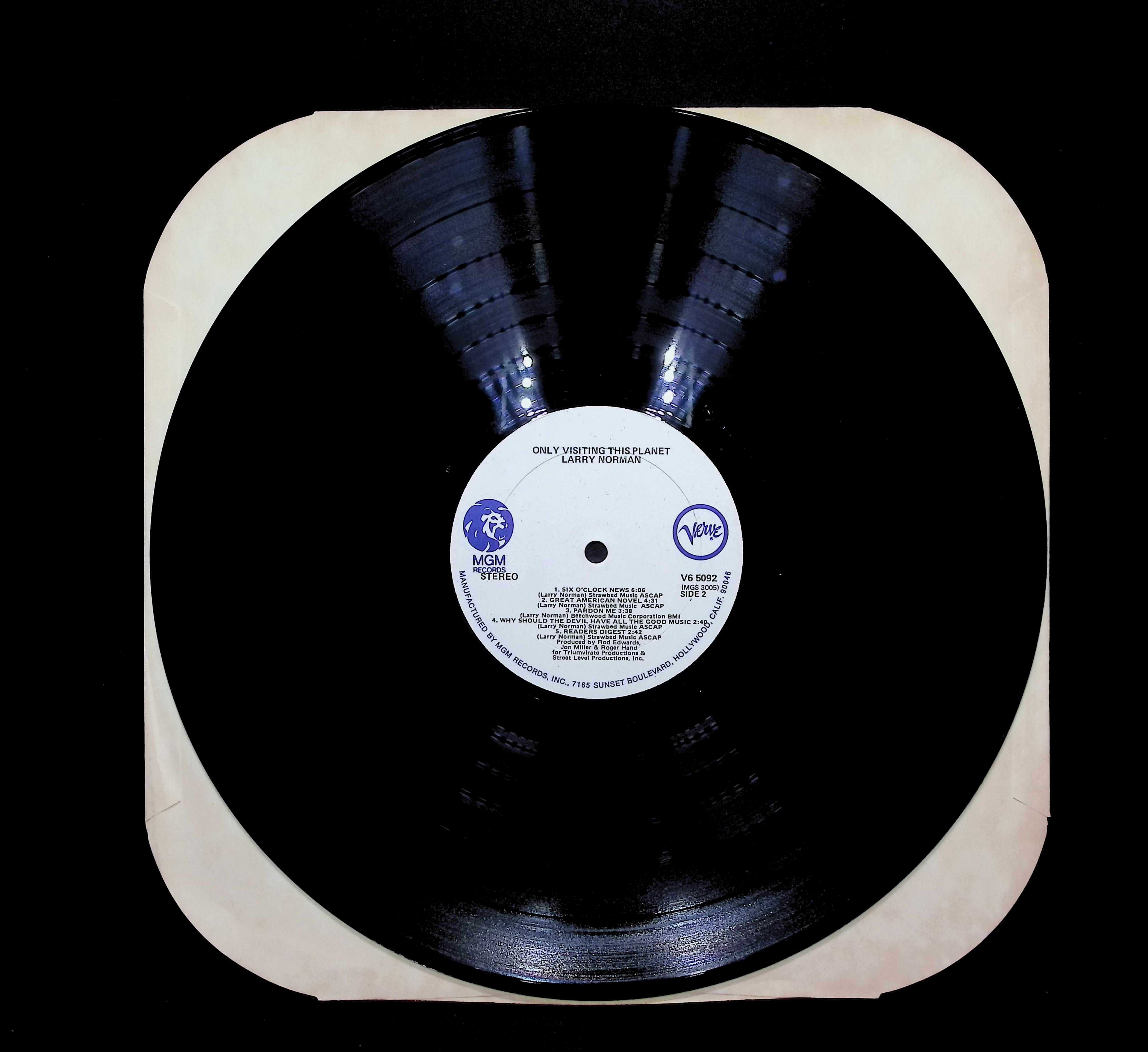 Larry Norman Only Visiting This Planet 12" LP 1972 V6-5092 Rock — image 3