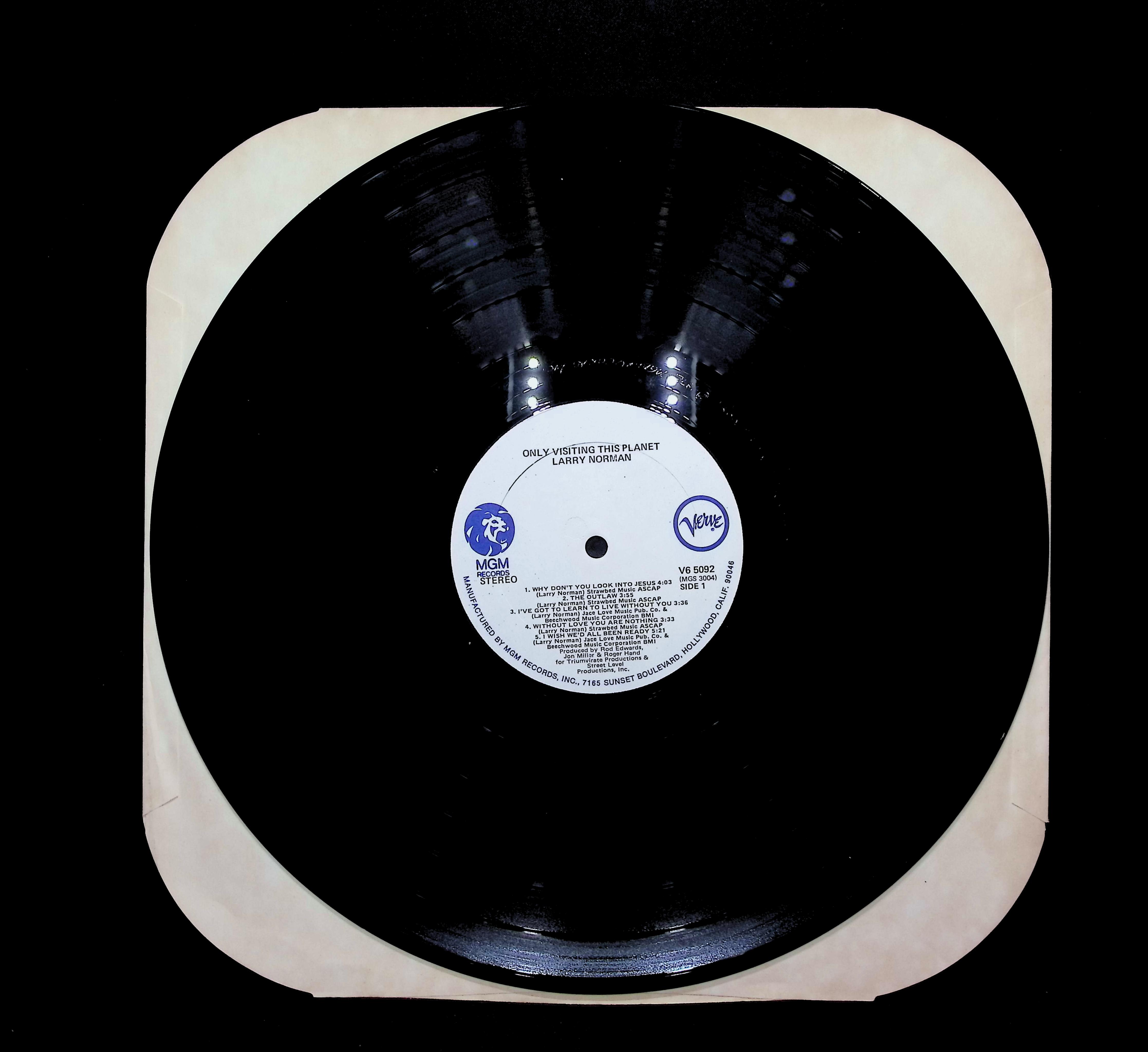Larry Norman Only Visiting This Planet 12" LP 1972 V6-5092 Rock — image 5