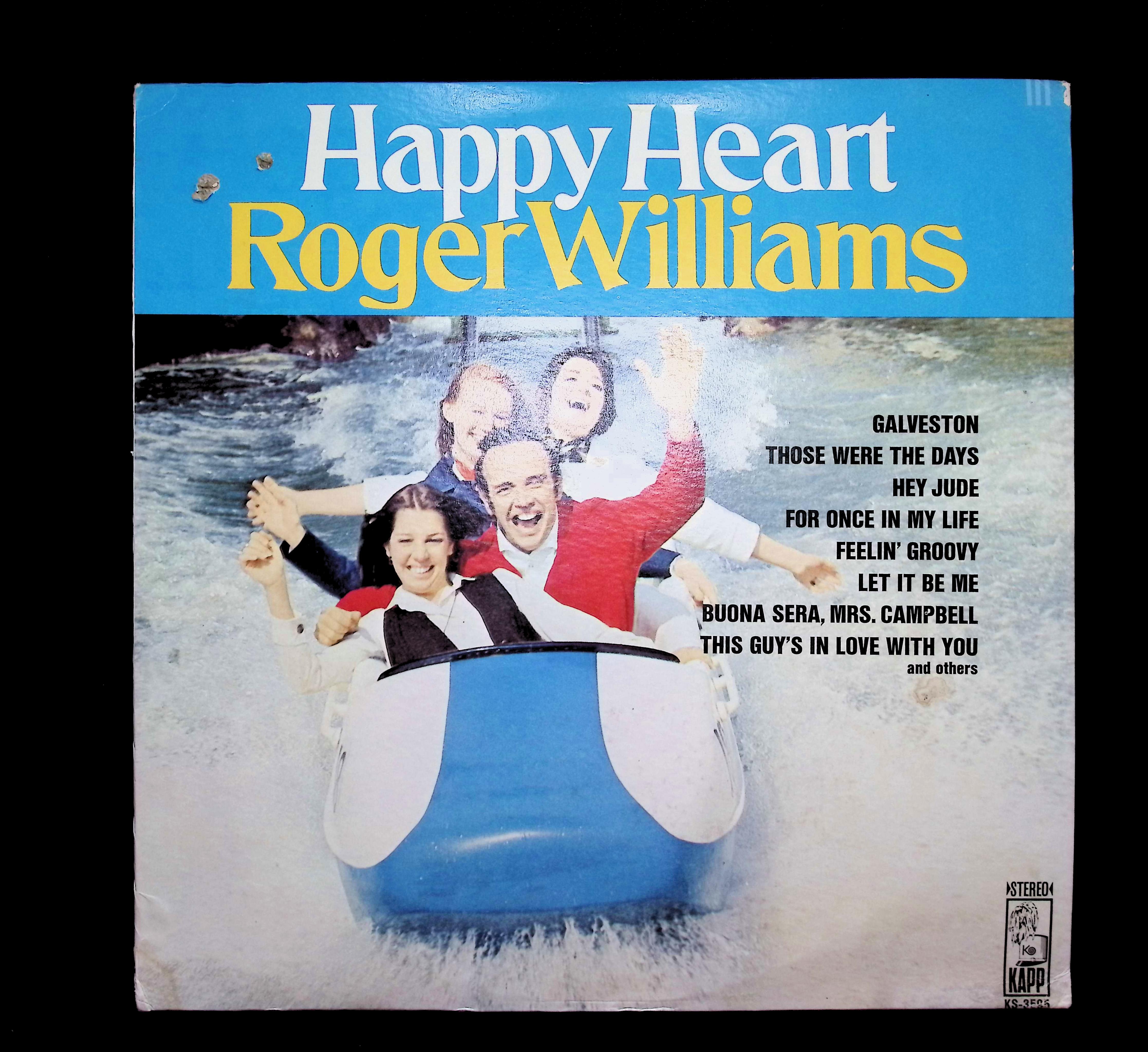 Roger Williams (2) Happy Heart 12" LP 1969 KS-3595 Jazz