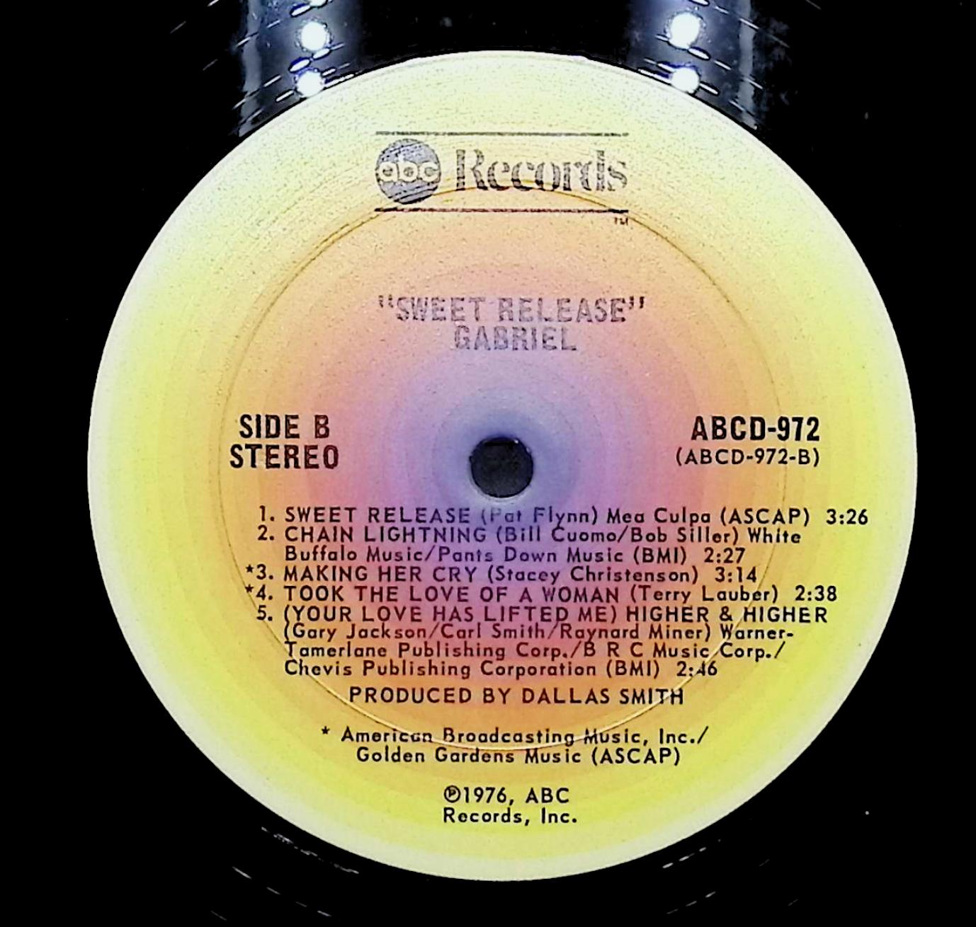 Gabriel (27) Sweet Release 12" LP 1976 ABCD-972 Rock — image 2
