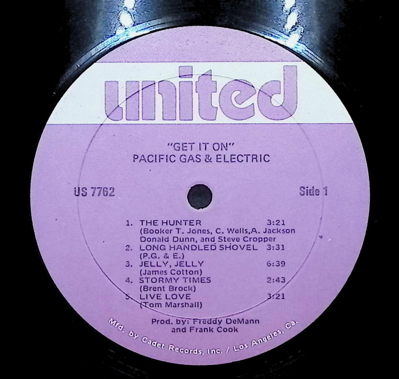 Pacific Gas & Electric Get It On 12" LP 0 United (9) Rock — image 2