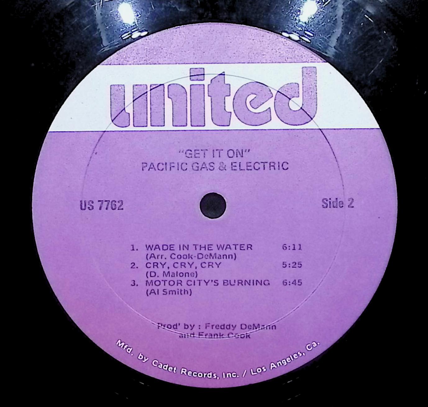 Pacific Gas & Electric Get It On 12" LP 0 United (9) Rock — image 4