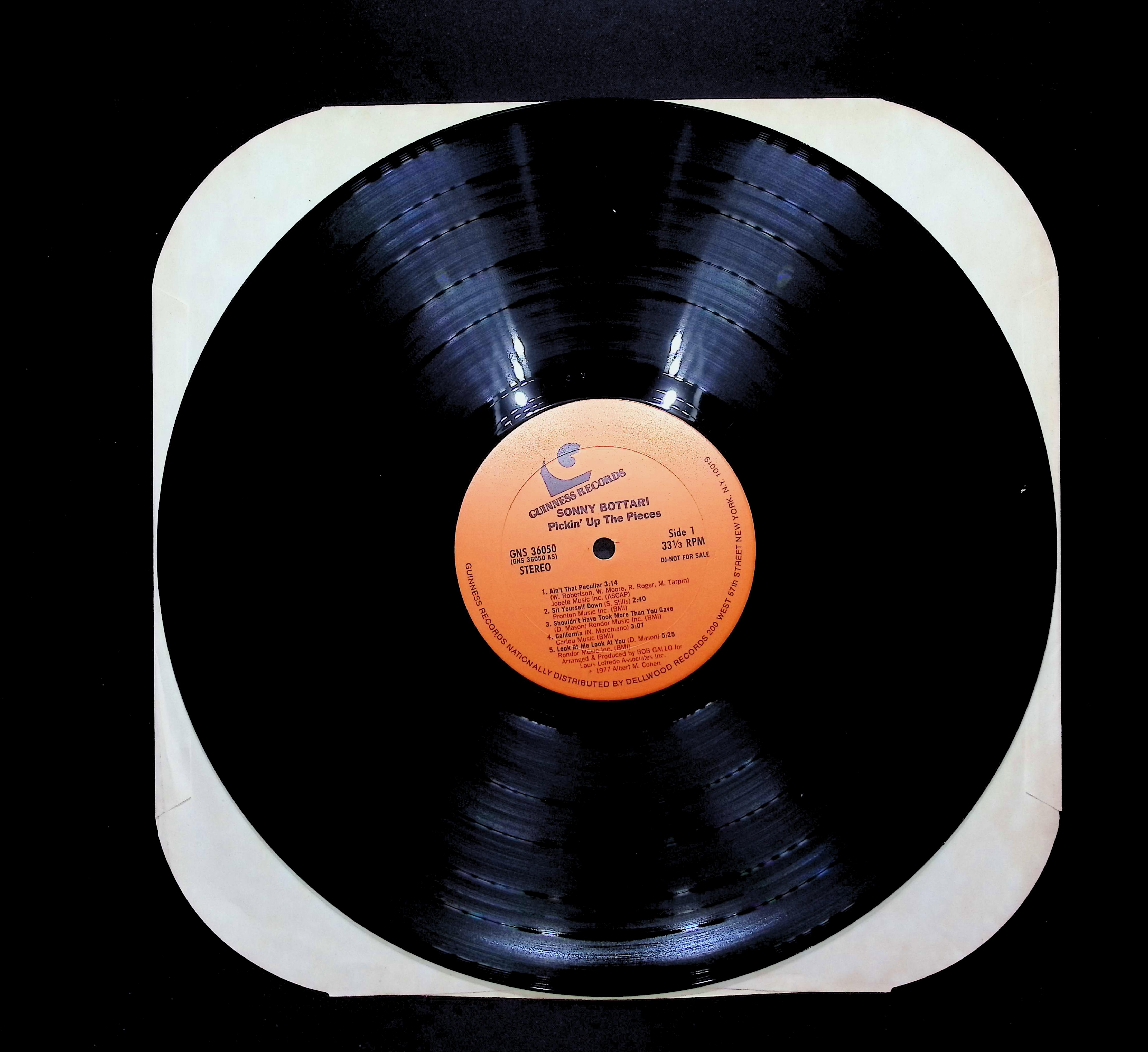 Sonny Bottari Pickin Up The Pieces 12" LP 1977 GNS 36050 Rock — image 5