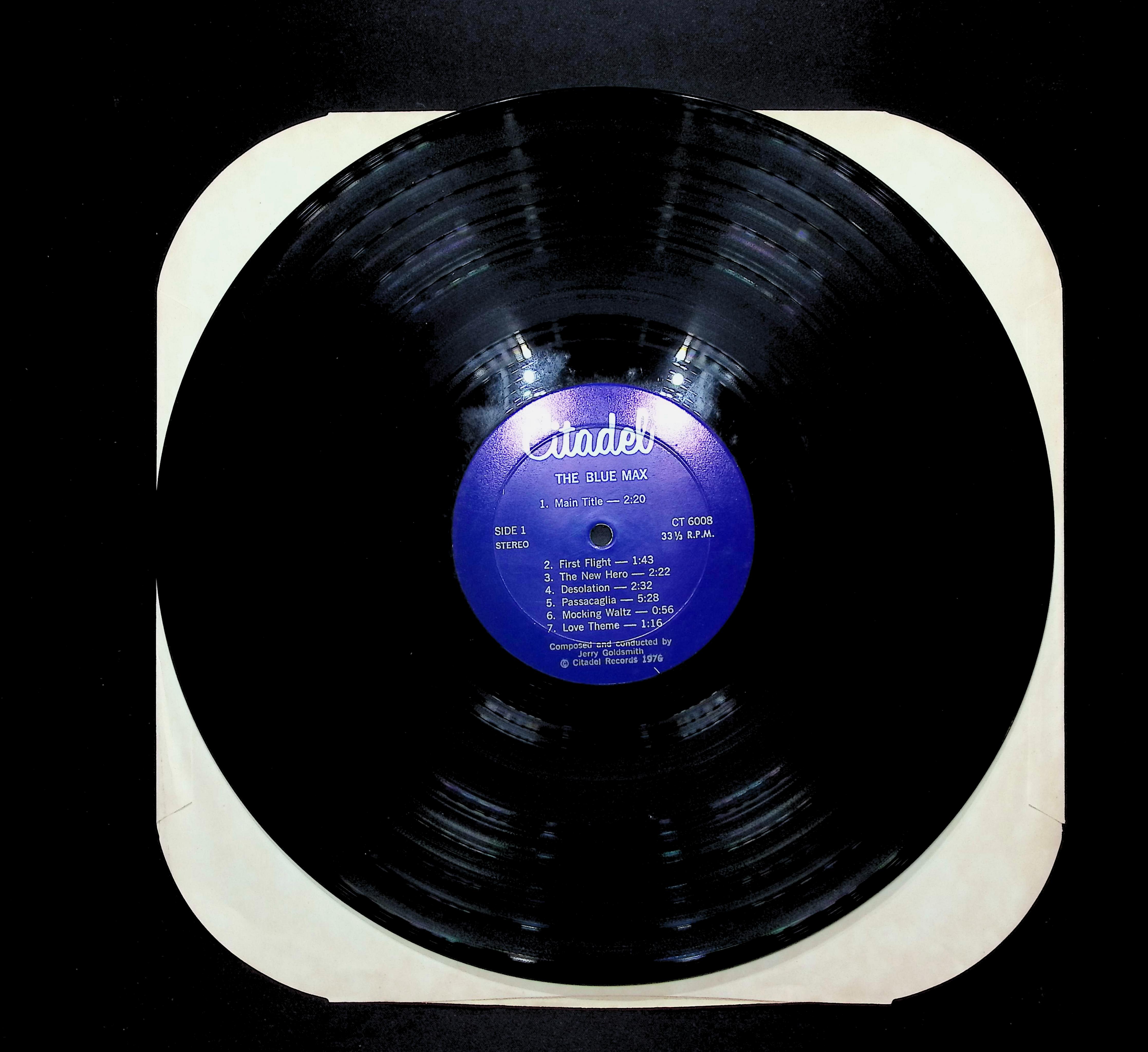 Jerry Goldsmith The Blue Max 12" LP 1976 CT 6008 Stage & Screen — image 3