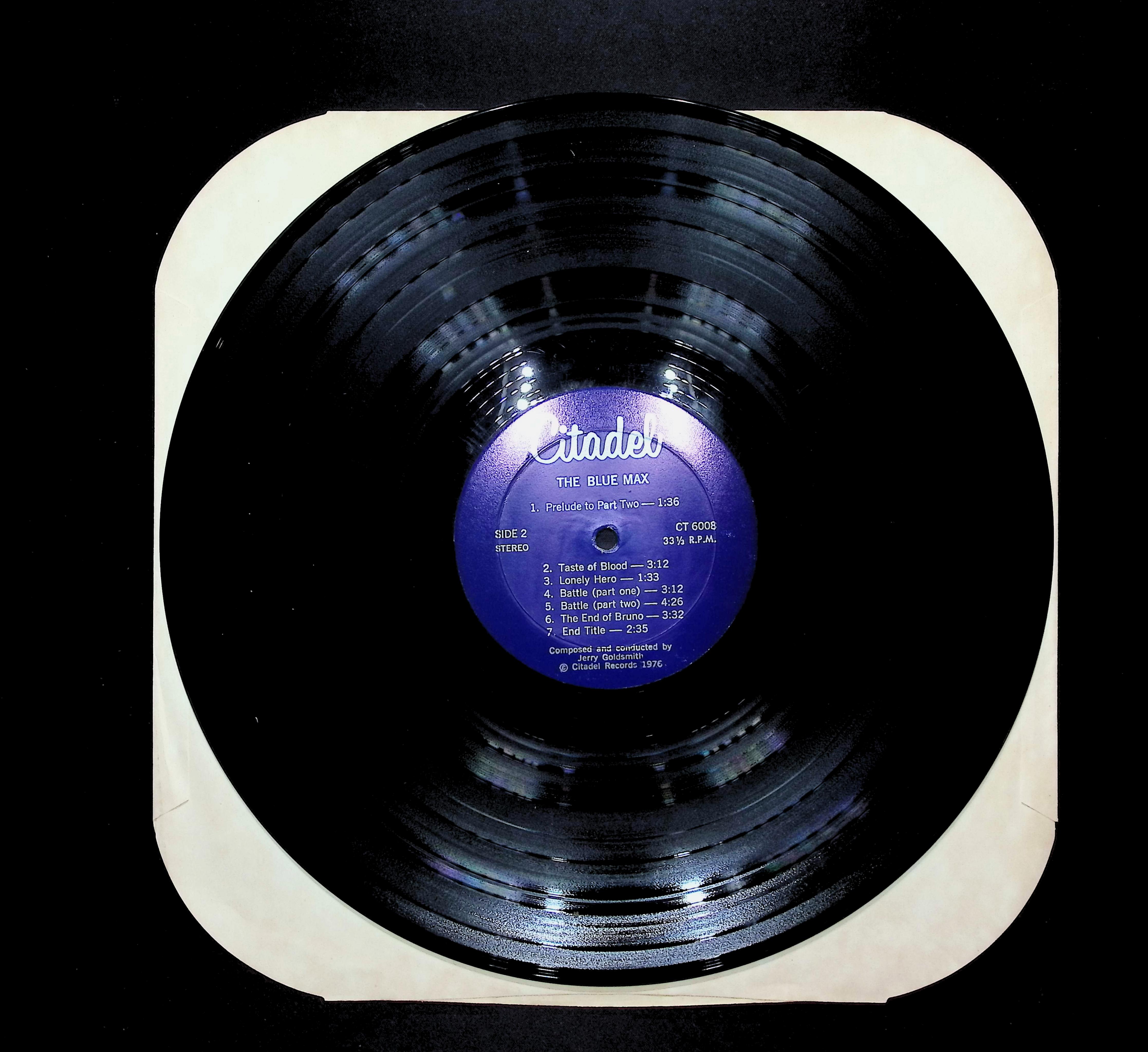 Jerry Goldsmith The Blue Max 12" LP 1976 CT 6008 Stage & Screen — image 5