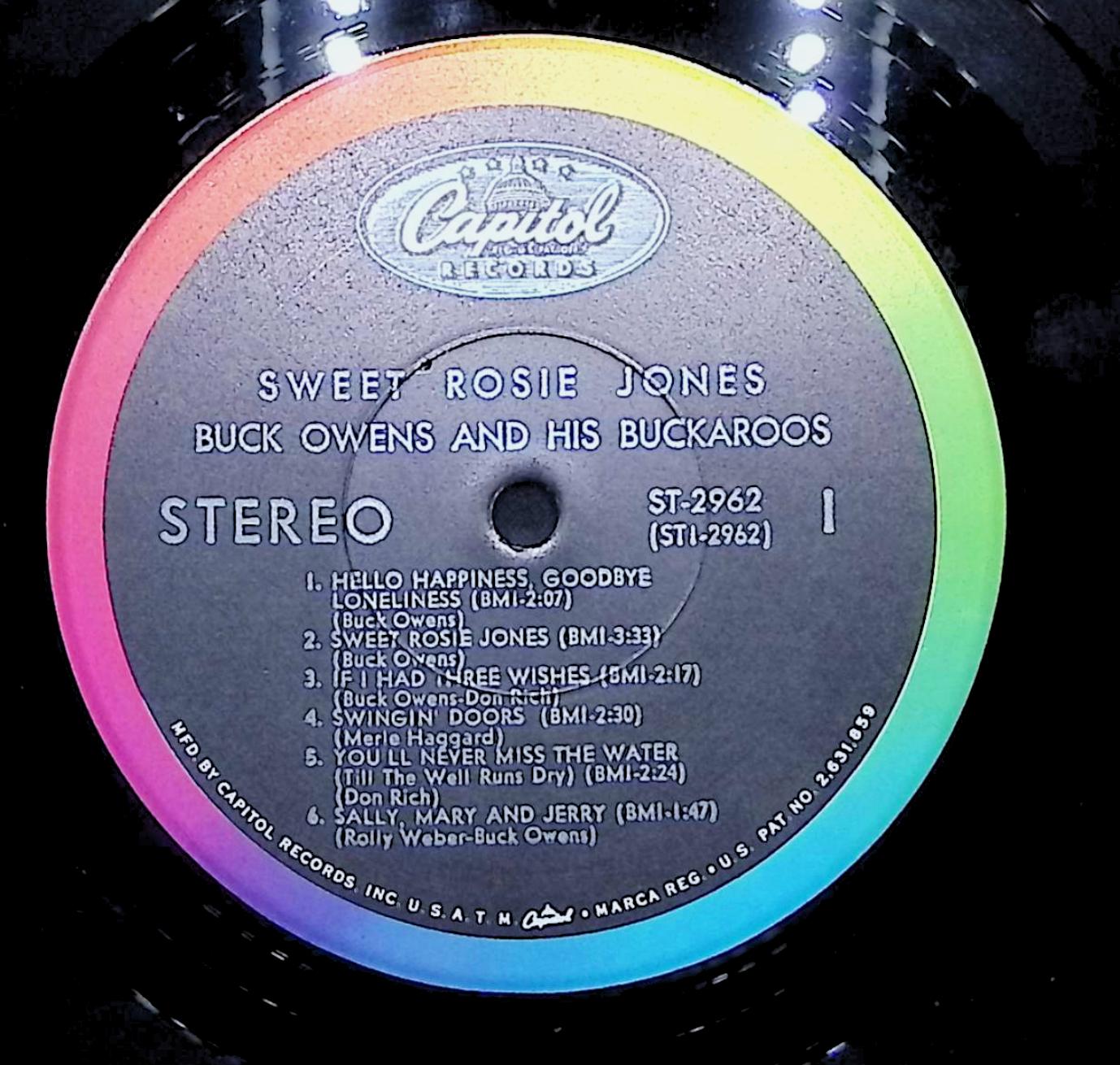Buck Owens And His Buckaroos Sweet Rosie Jones 12" LP 1968 ST 2962 Folk, World, & Country — image 2