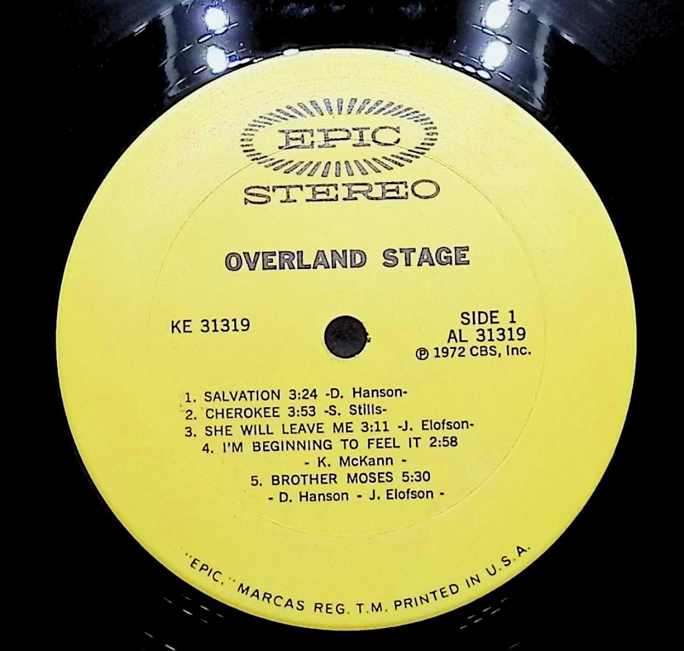 Overland Stage Overland Stage 12" LP 1972 KE 31319 Rock — image 4