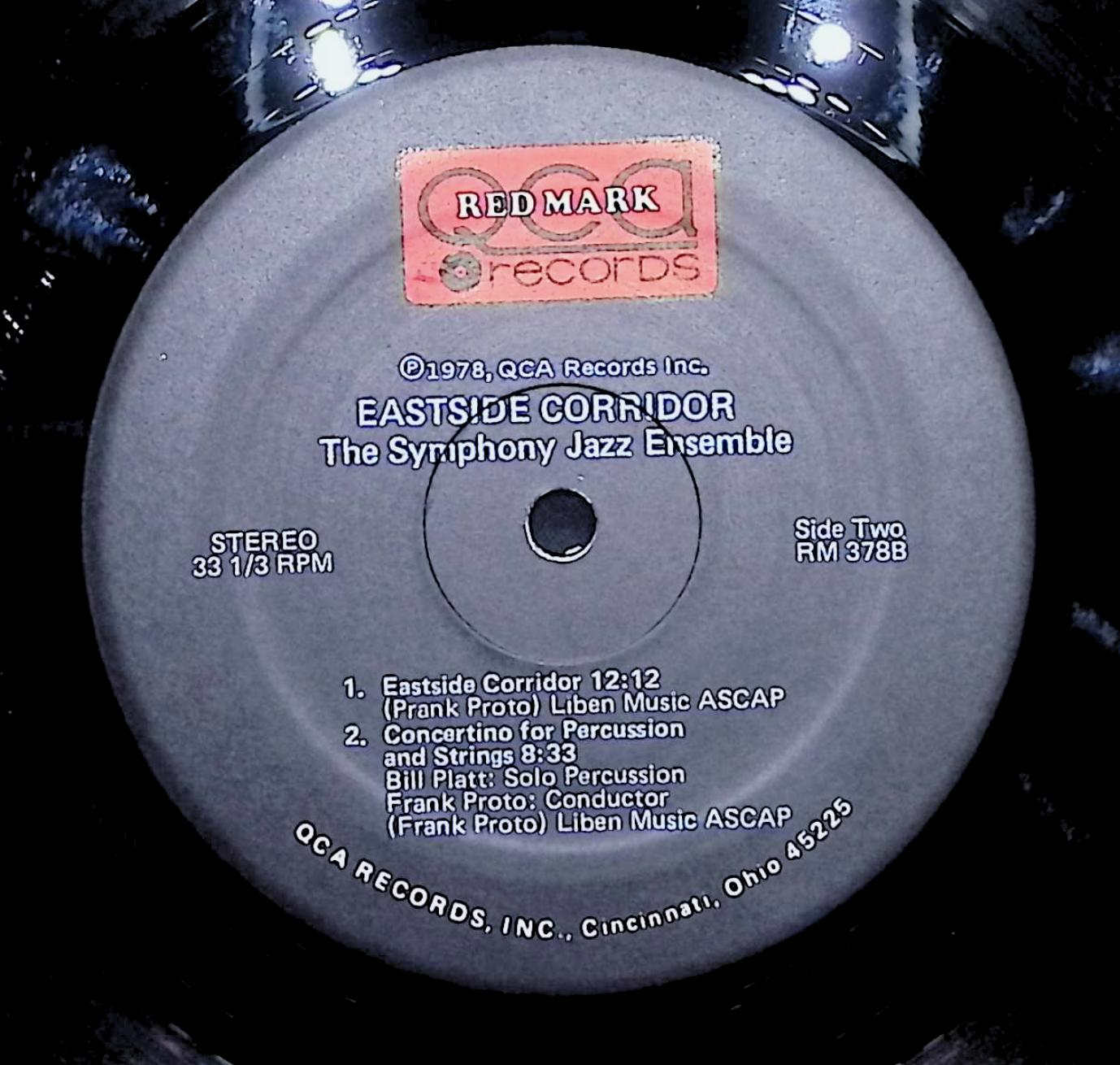 Symphony Jazz Ensemble Eastside Corridor 12" LP 1978 RM 378 Jazz — image 4
