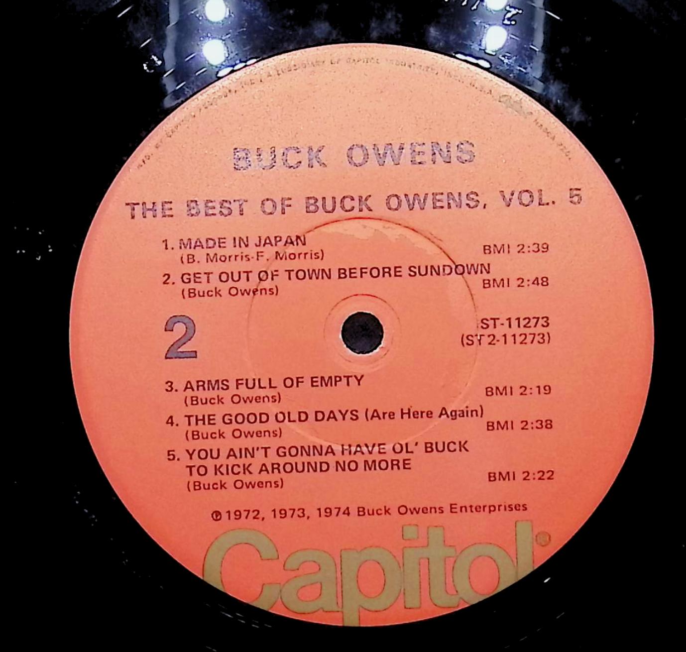 Buck Owens The Best Of Buck Owens, Vol. 5 12" LP 1974 ST-11273 Folk, World, & Country — image 2