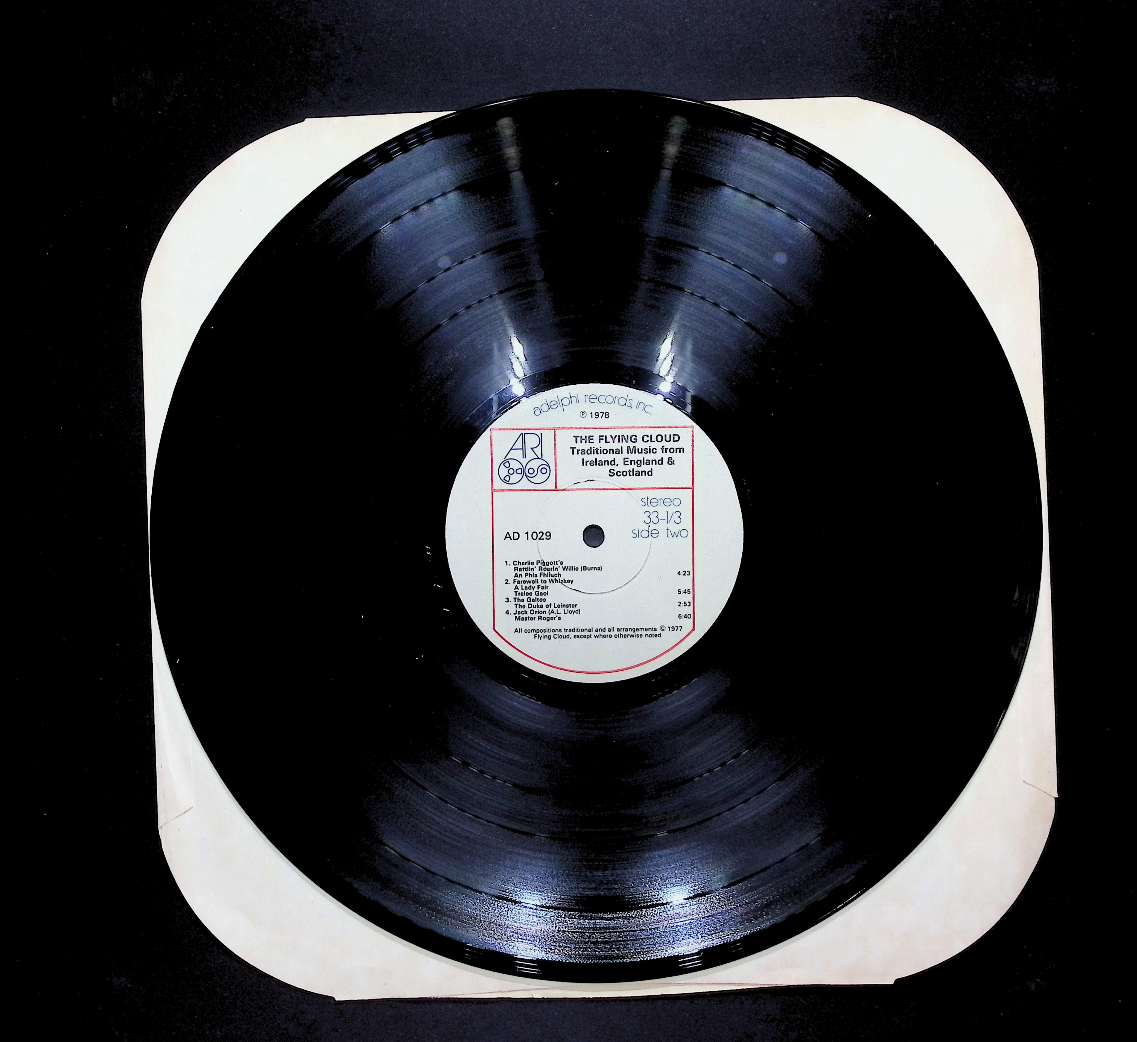 The Flying Cloud Traditional Music From Ireland, England And Scotland 12" LP 1978 AD 1029 Folk — image 3