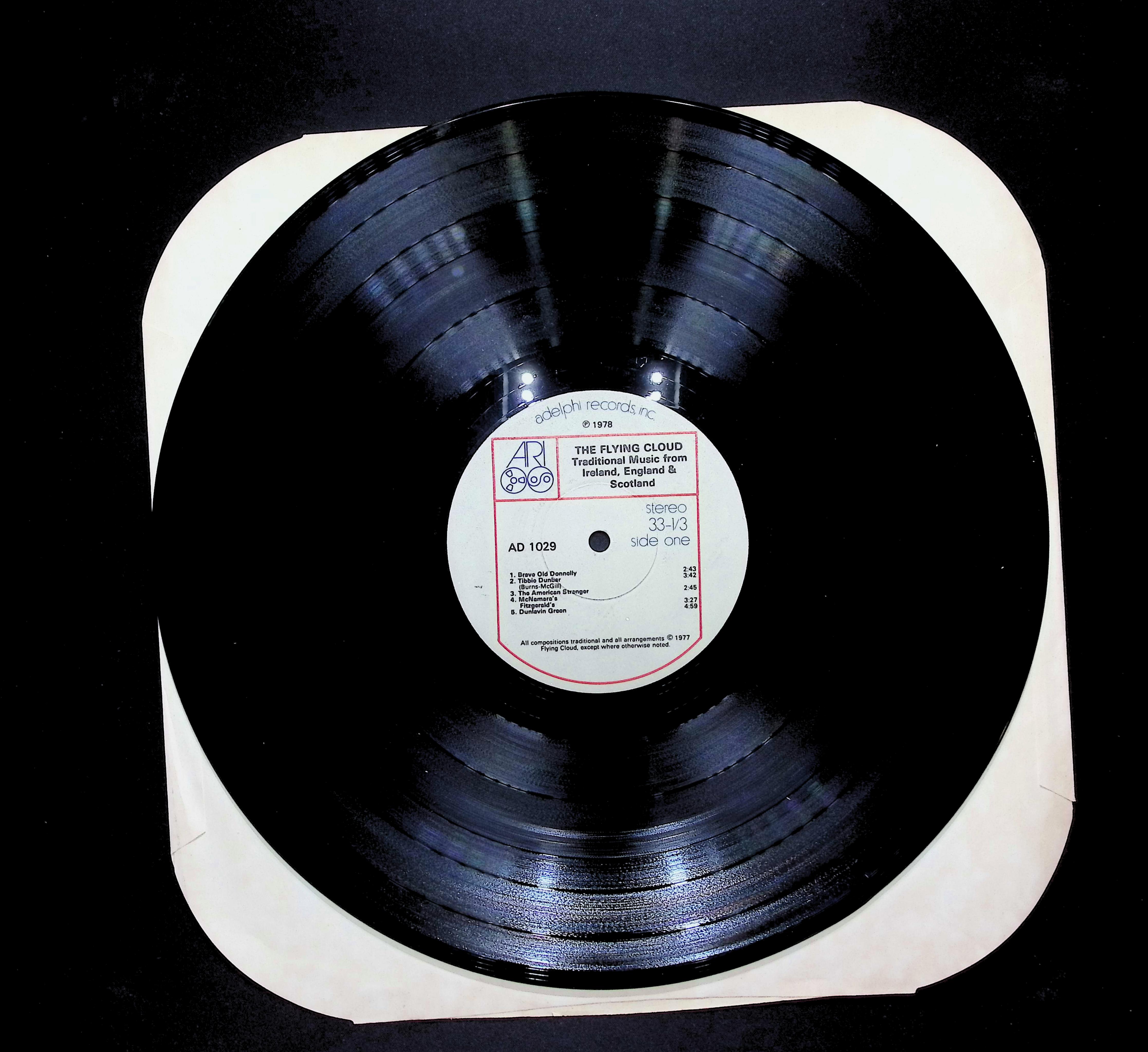 The Flying Cloud Traditional Music From Ireland, England And Scotland 12" LP 1978 AD 1029 Folk — image 5