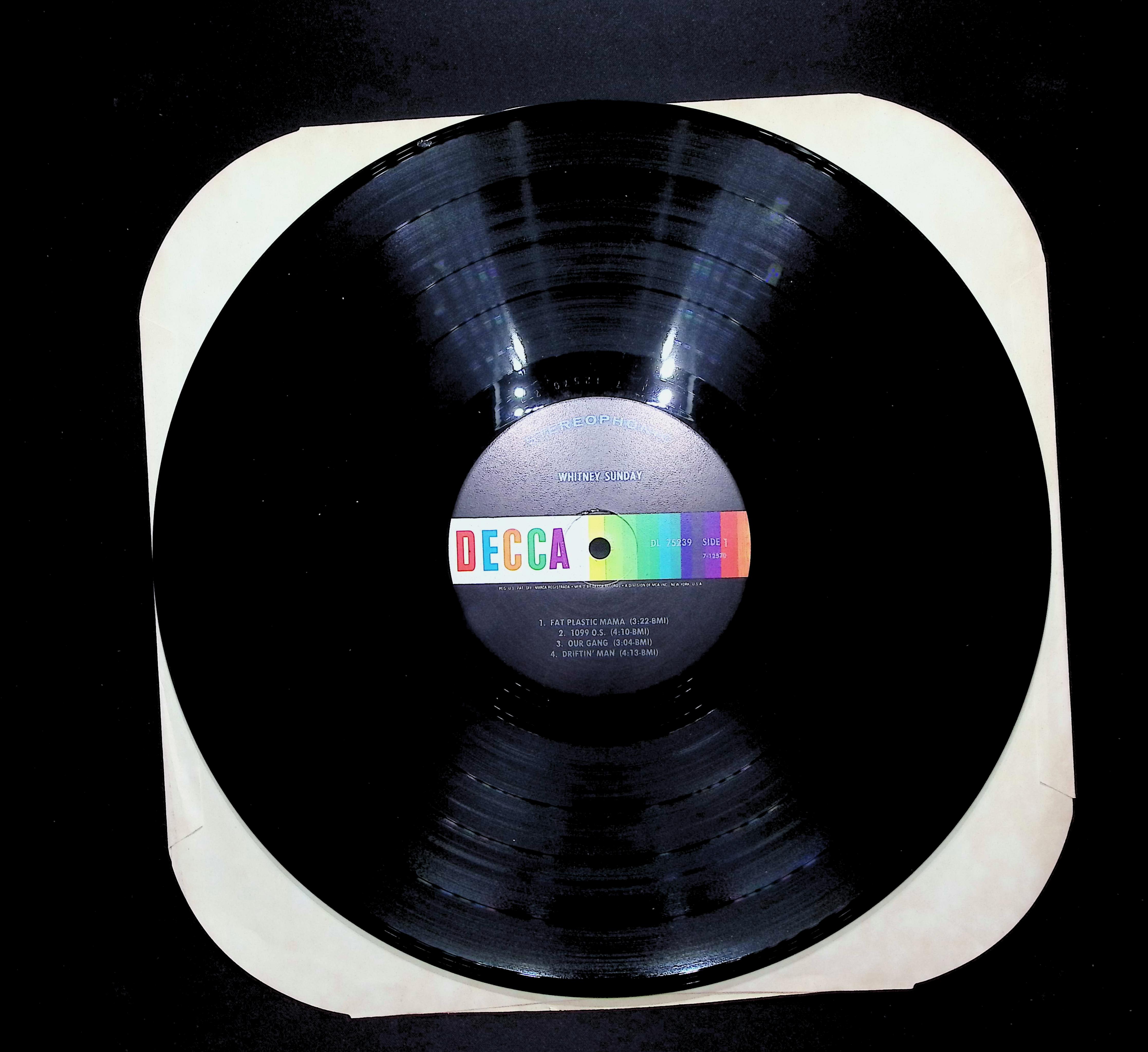 Whitney Sunday Whitney Sunday 12" LP 1970 DL 75239 Rock — image 3