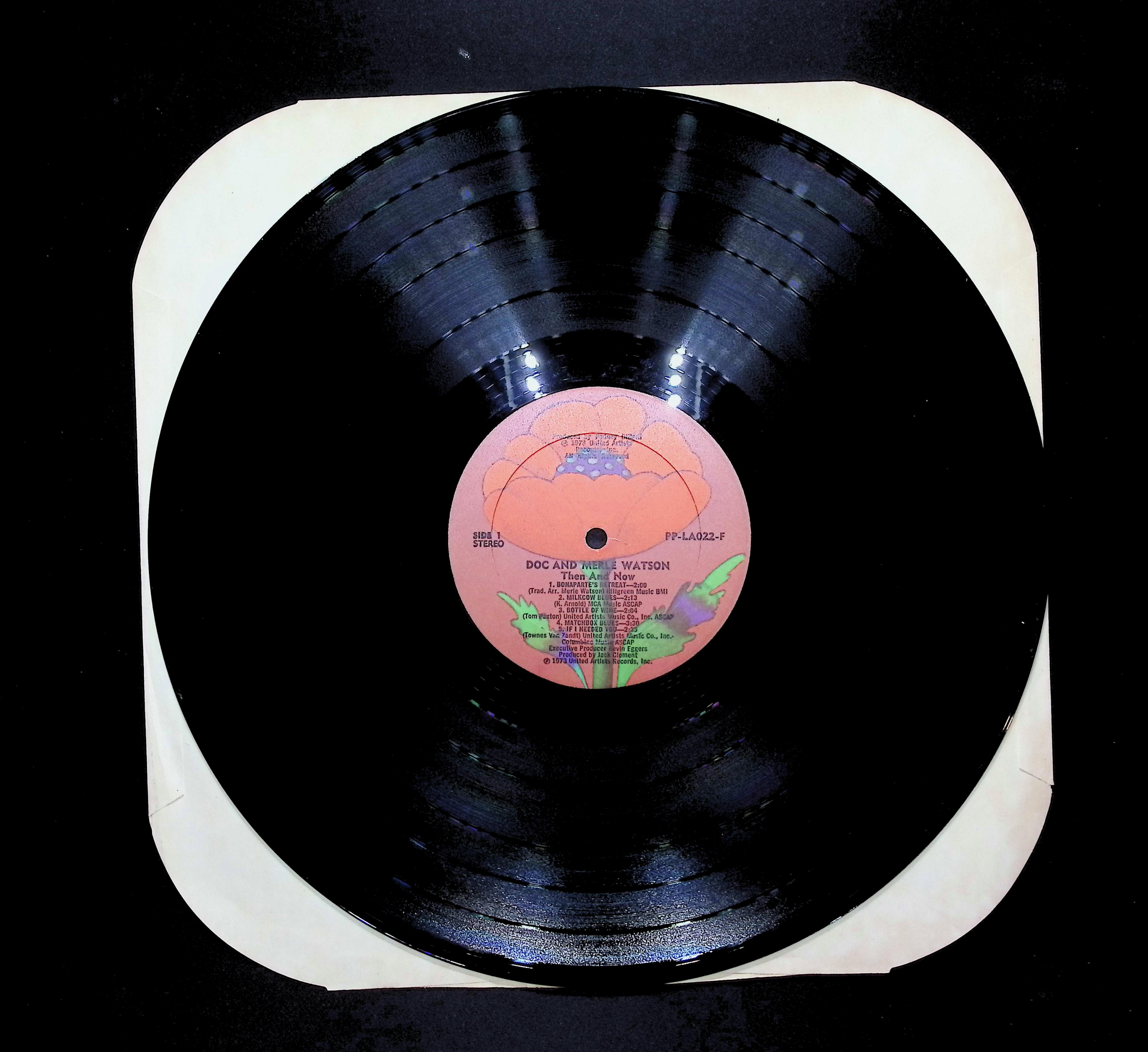 Doc & Merle Watson Then And Now 12" LP 1977 PP-LA022-F Blues — image 3