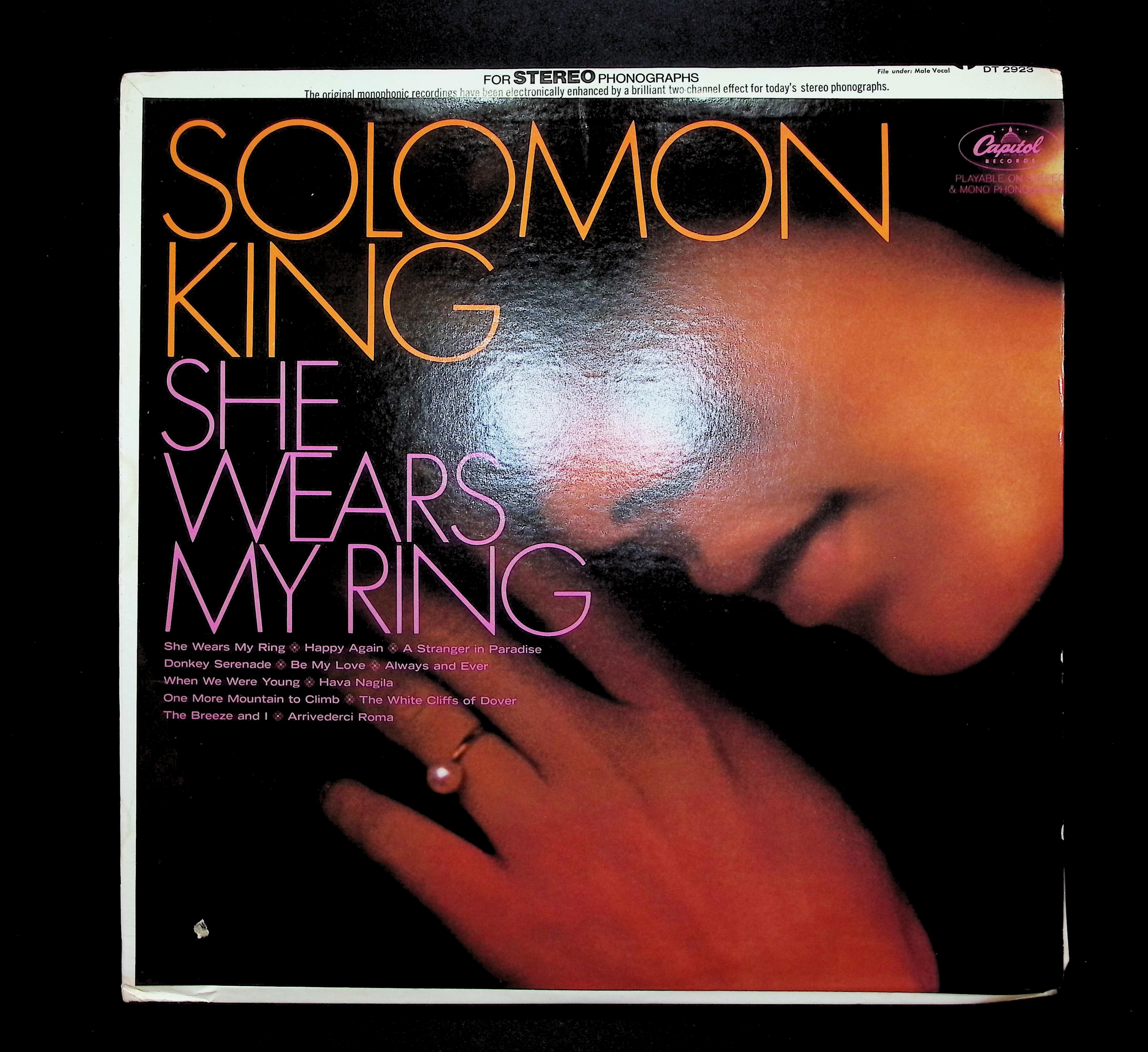 Solomon King She Wears My Ring 12" LP 1968 DT 2923 Pop
